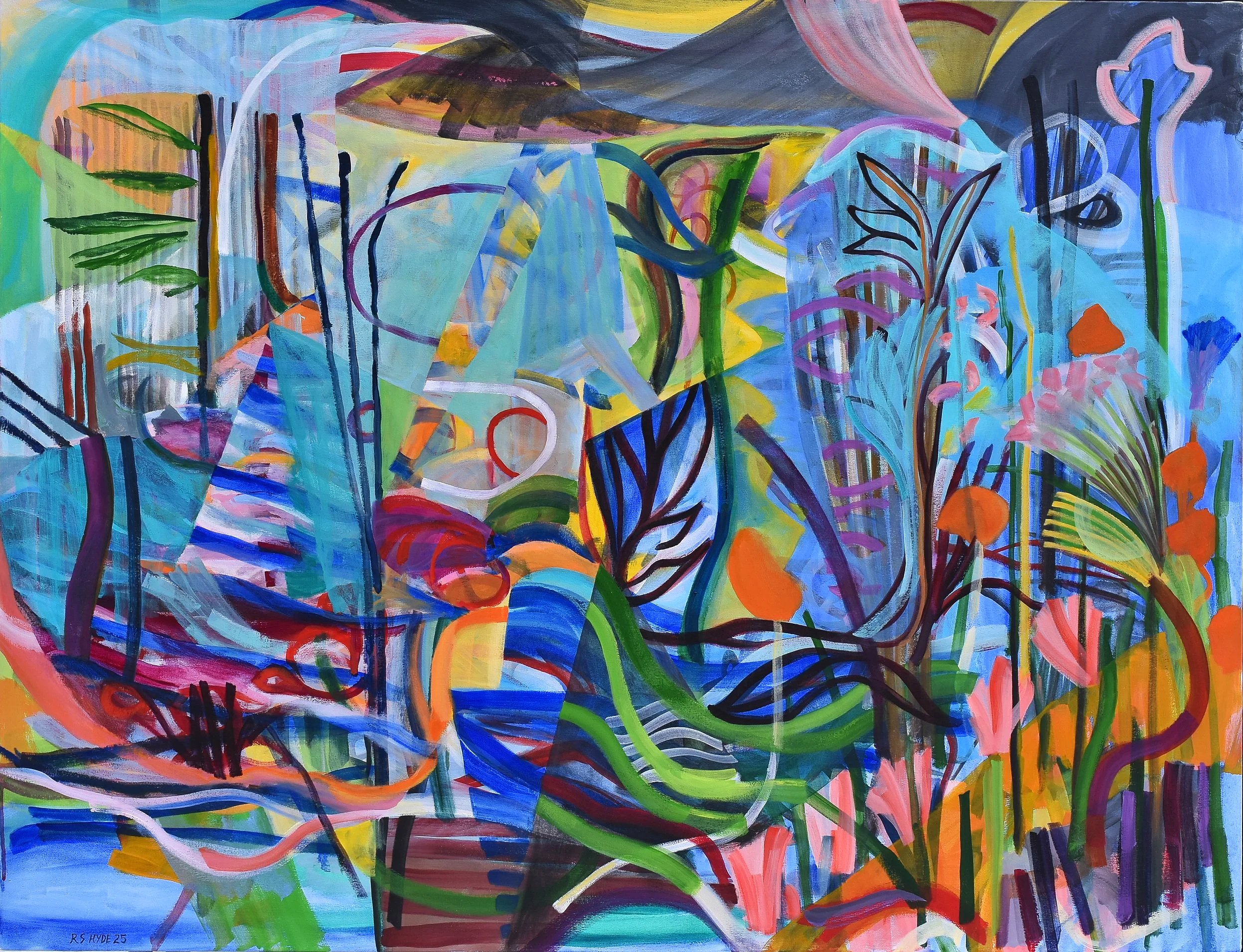 abstract painting - oil on canvas