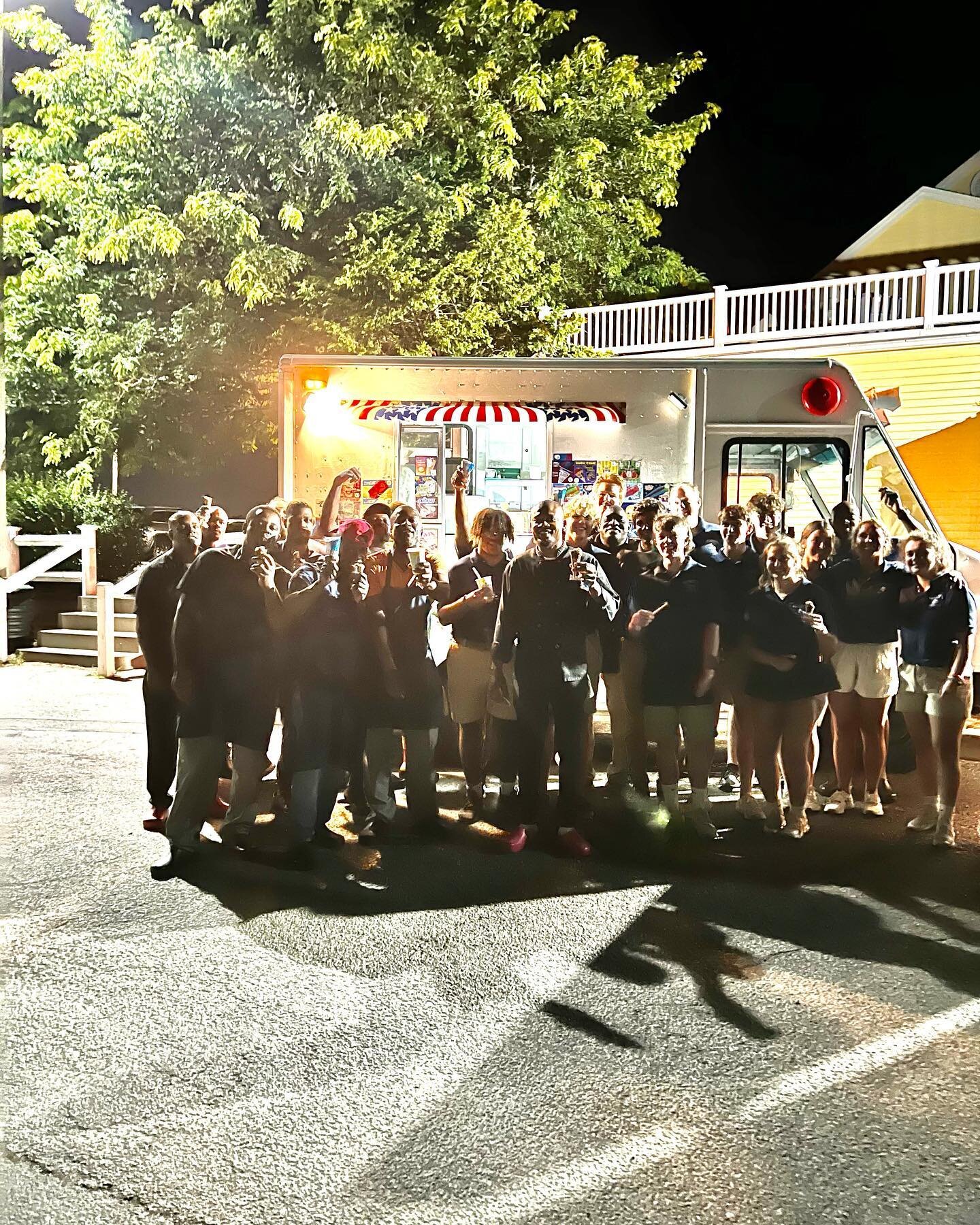 A late night visit from @perryslaststand ice cream truck gives this hard working crew a nice break! #bestcrew #icecream #sofun