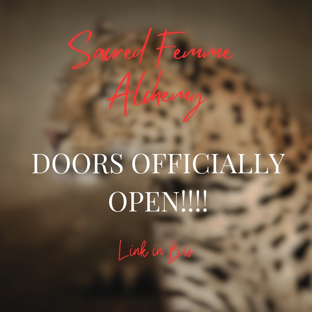 Happy Friday Baddies!!! 🐆

I'm excited to officially announce that the doors 🚪 to the Sacred Femme Alchemy membership are open. 

Yesterday we had a potent EFT tapping circle healing our inner feminine by rewriting our beliefs around the sister wou
