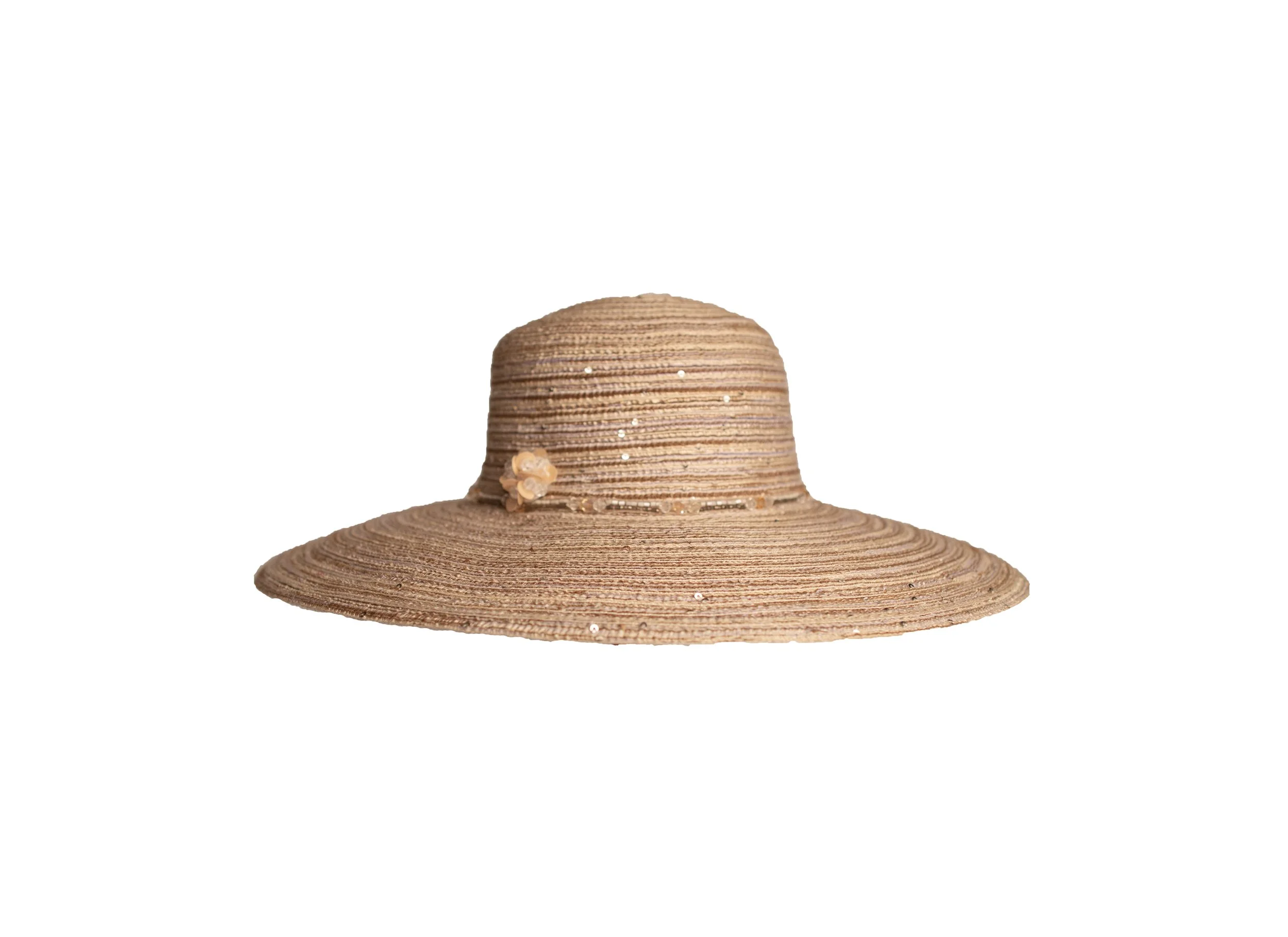 Sparkly Beach Hat with Fluer