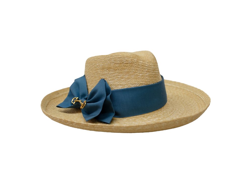 Vintage Tracey Tooker Elegant Navy Blue Wool Felt Hat With Bow Vintage Tracey Tooker Elegant Navy Blue Wool Felt Hat With Bow main image 4