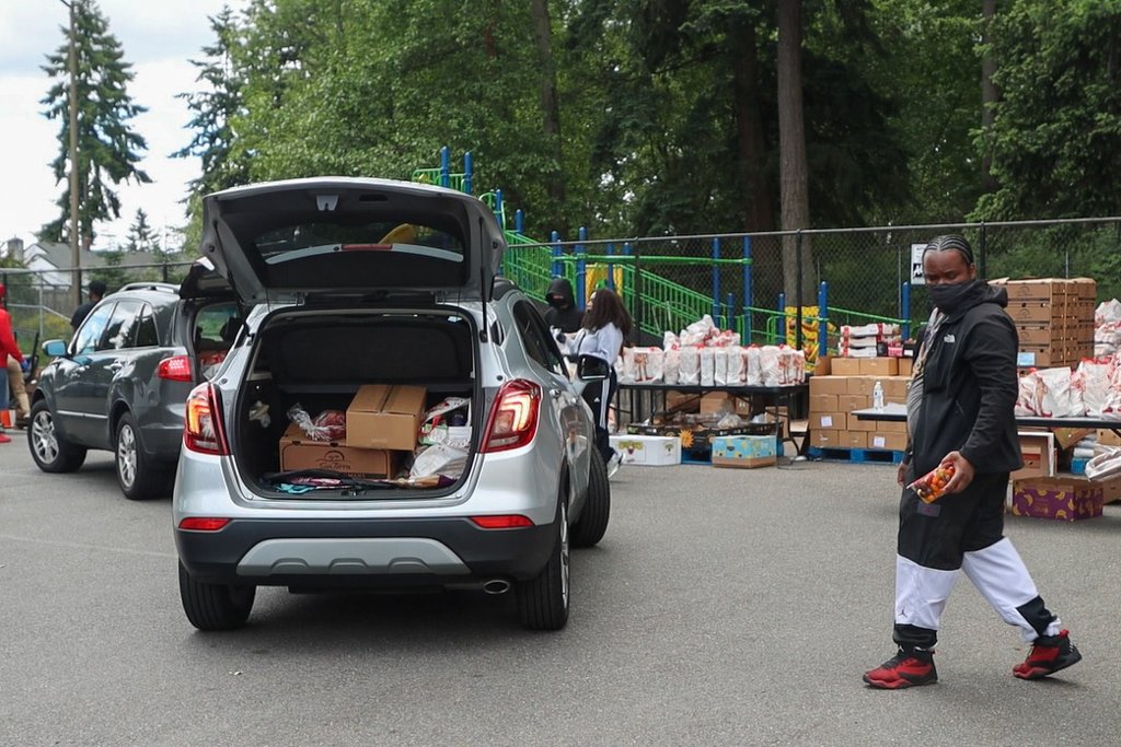 We used this photo for a story I wrote about a food bank in Federal Way, Wash.