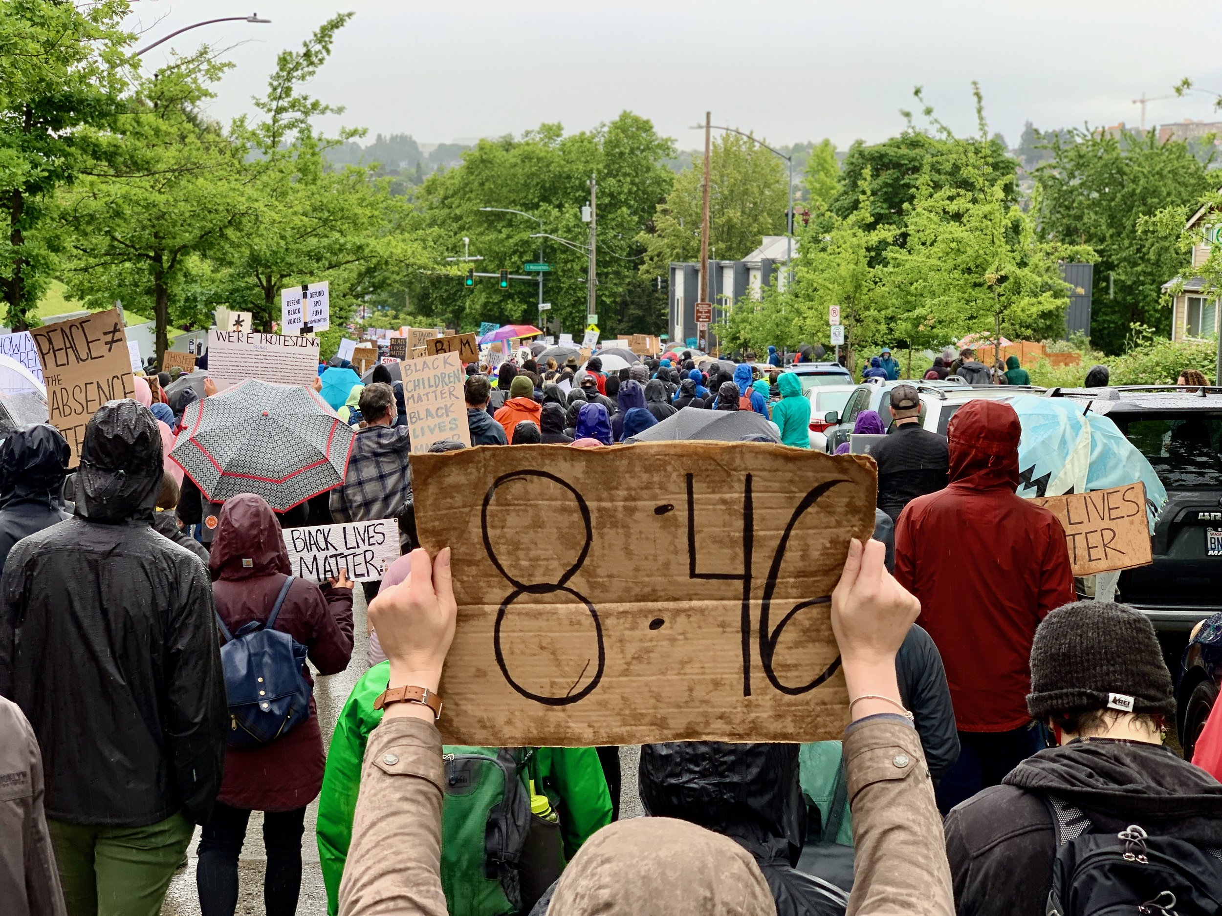 I took this photo during one of the Seattle marches protesting the killing of George Floyd in 2020.