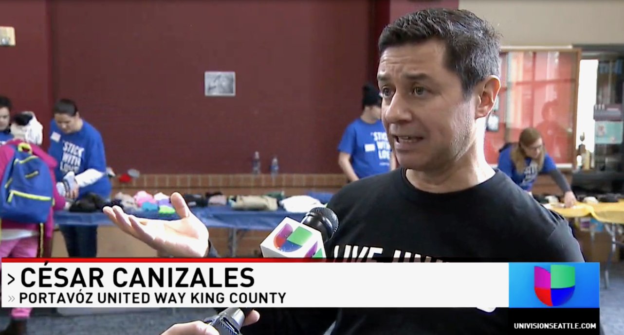 Univision's Seattle affiliate interviewed me often about United Way of King County's services.