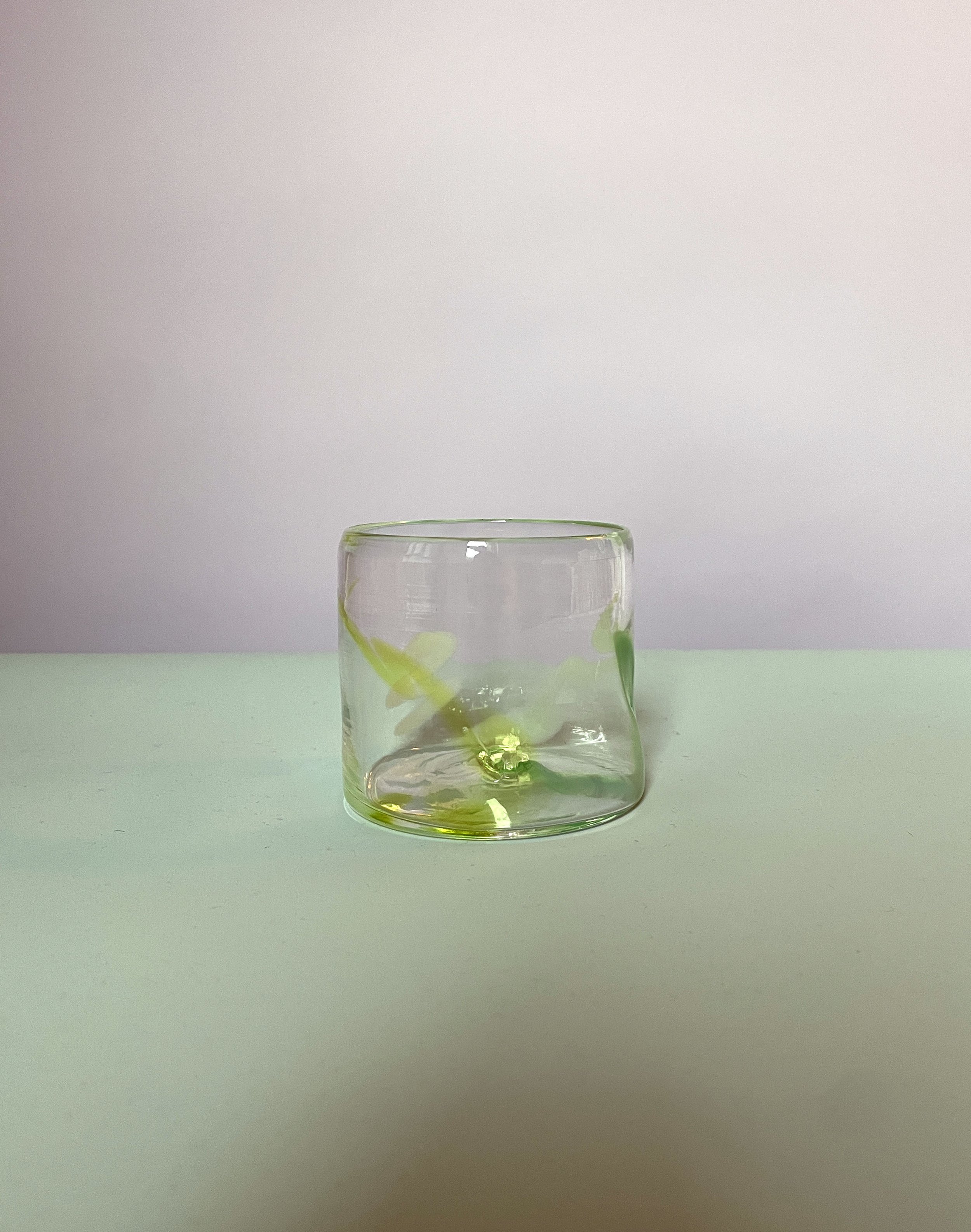 Seconds ~ Wiggle Wine Glass Green