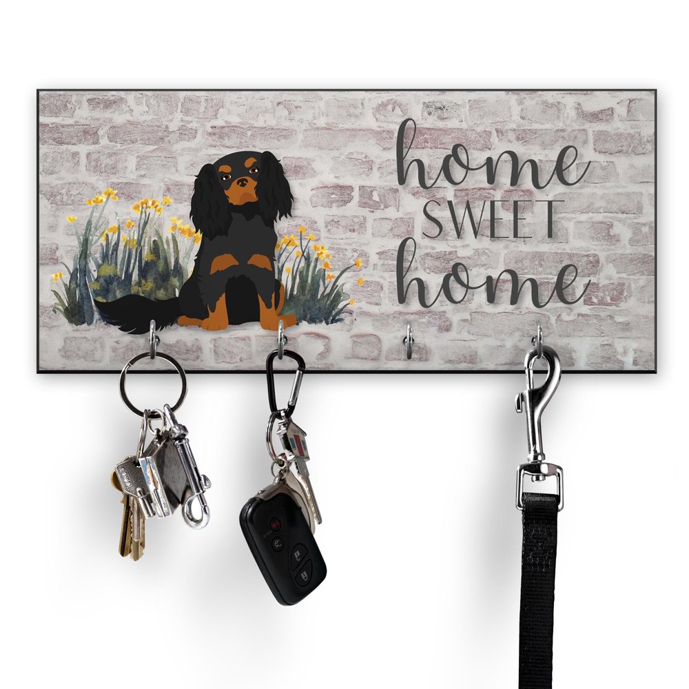 Home Sweet Home Personalized Key Ring Holder for Wall, Key Hook