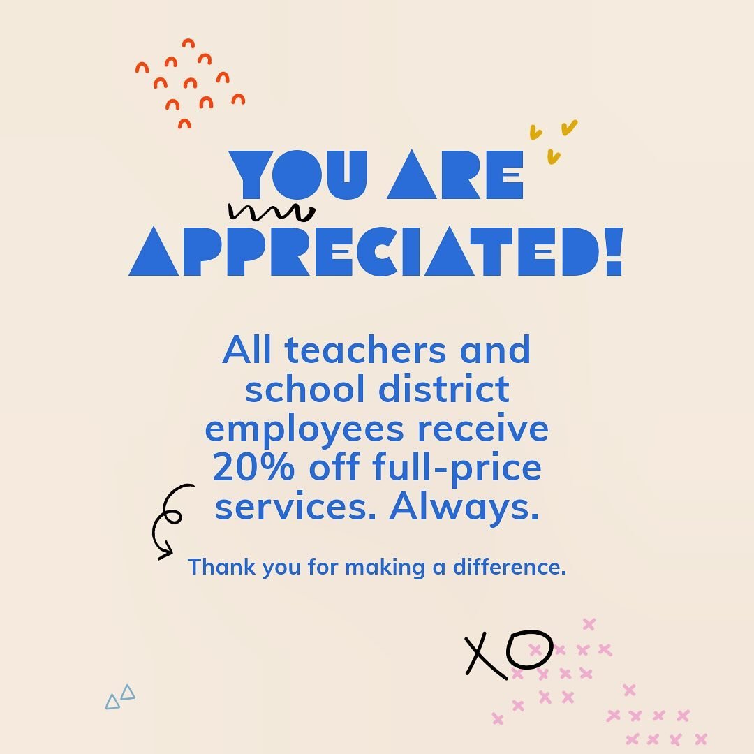Teacher Appreciation &ldquo;Week&rdquo; is year round at @gathercleelum. You all deserve sp much more than we can offer. The least we can do is soften those lines that our children are to blame.  Just let us know you work in childcare or for the scho