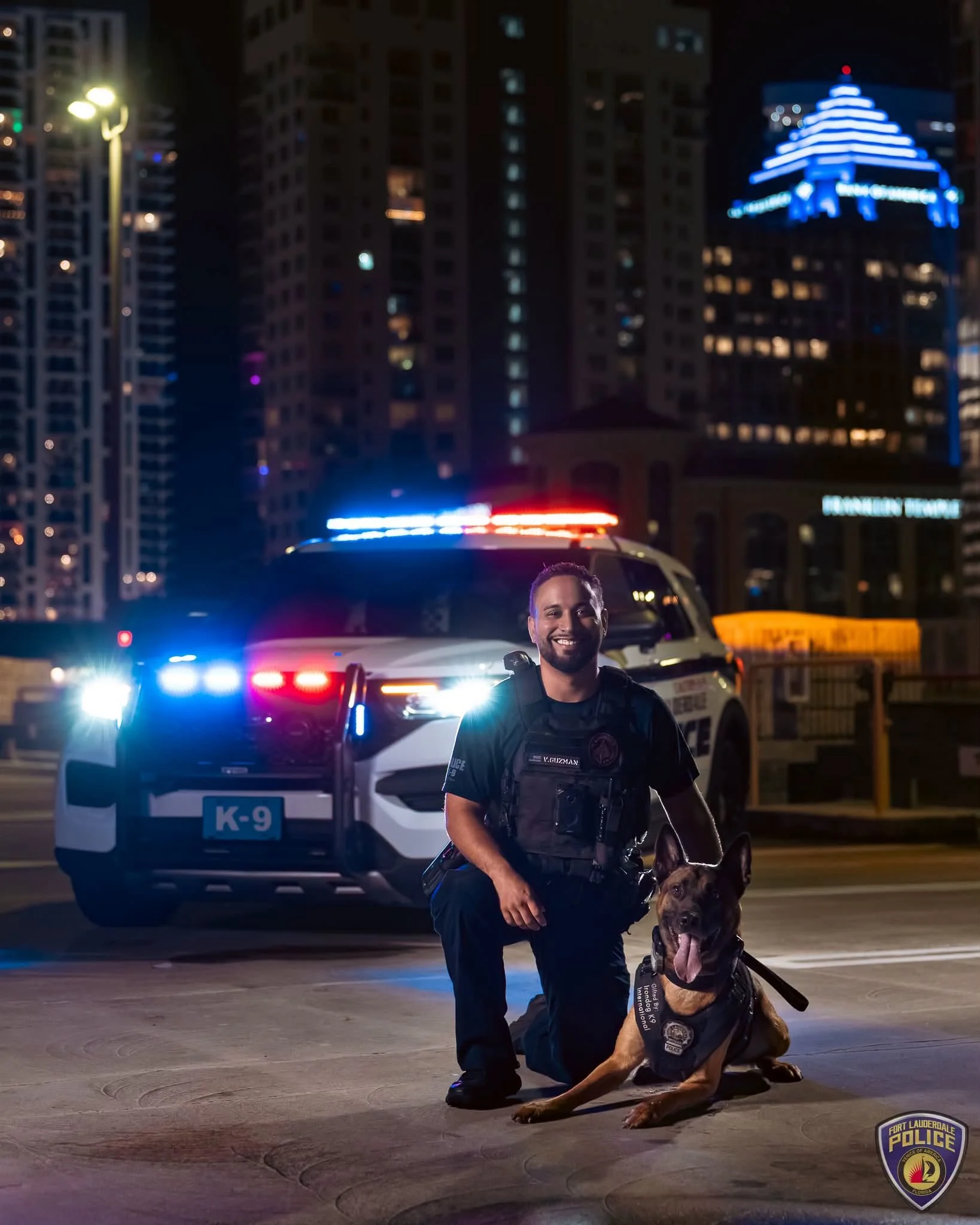 Officer Victor Guzman and K9 Appie
