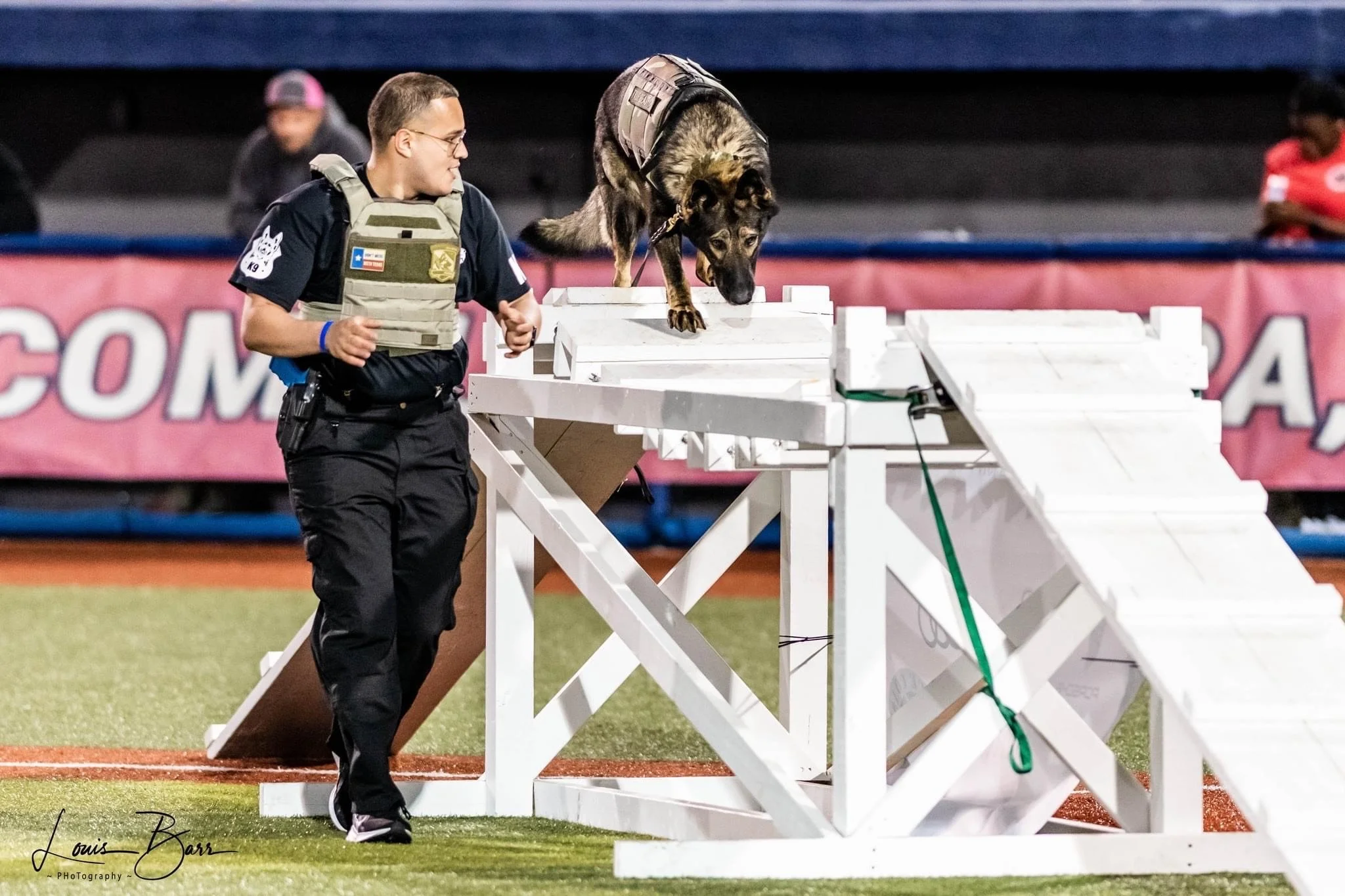 Jose Gonzalez and K9 Bruno Von Garciahouse III