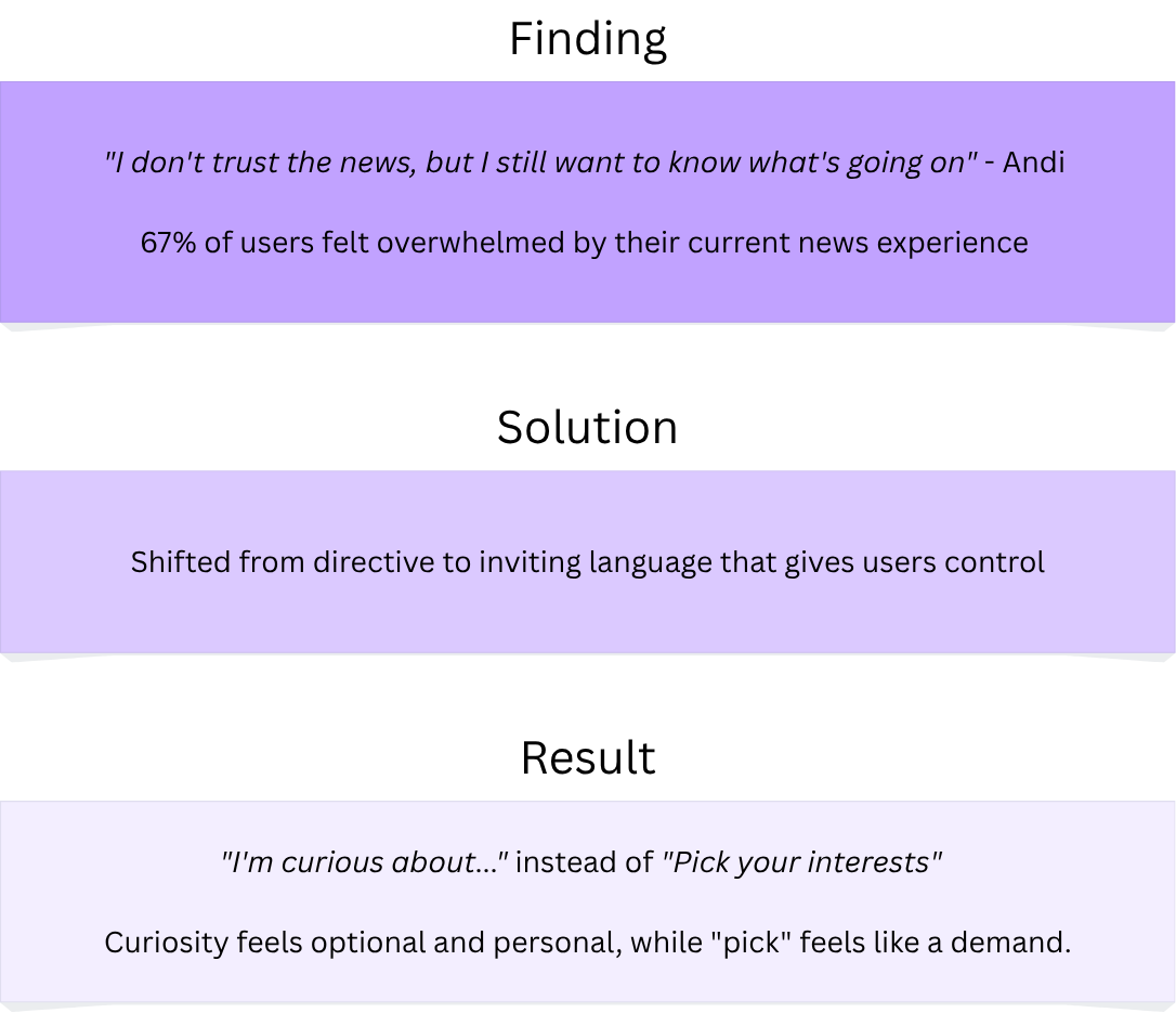 Building trust through inviting language