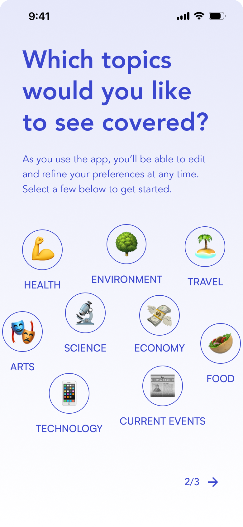 Curious, inviting language ('would you like') replaces directive commands, reducing cognitive load for overwhelmed users.