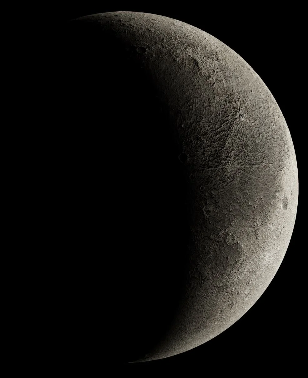 I found a high resolution elevation map of the moon on nasas homepage. I just knew I had to try it. 
I made it into a displacement map, wrapped it around a sphere and added a linear light source. Spinning it around the results blew my mind. This is n