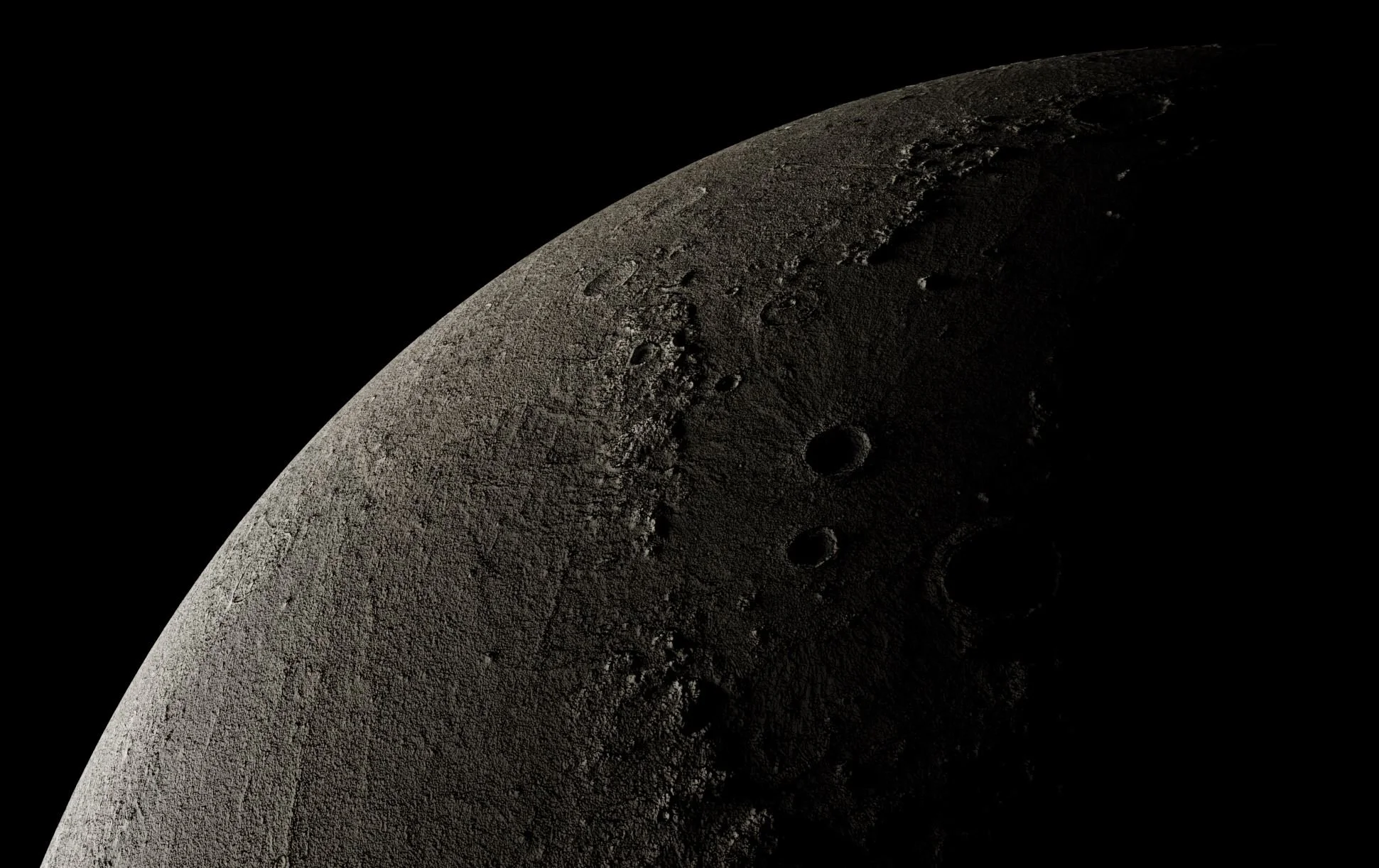 A close up of the moon displacement shader. So cool.