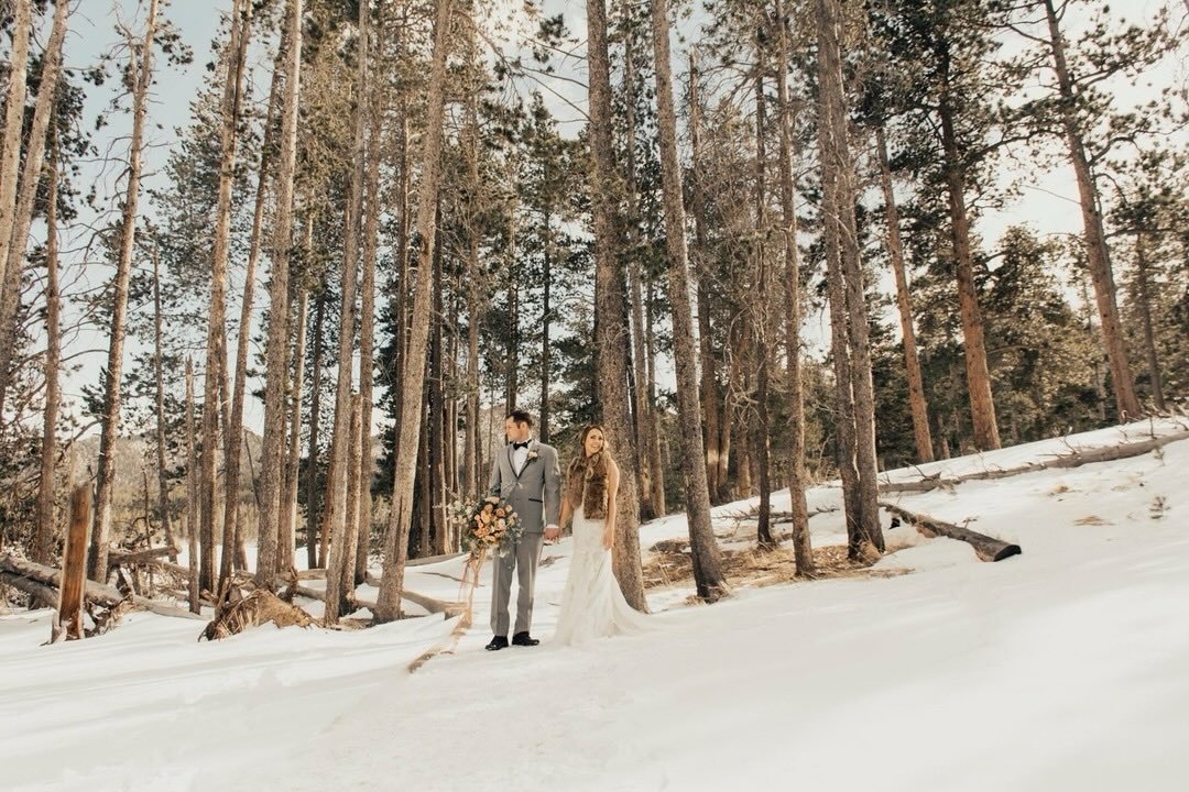 We love a winter wonderland on wedding day ❄️
⠀⠀⠀⠀⠀⠀⠀⠀⠀
Photo: @haleyannphotography 
Planner: @urbanallureevents 
Floral: La Rue Floral
Venue: Private Residence &amp; @rockynps