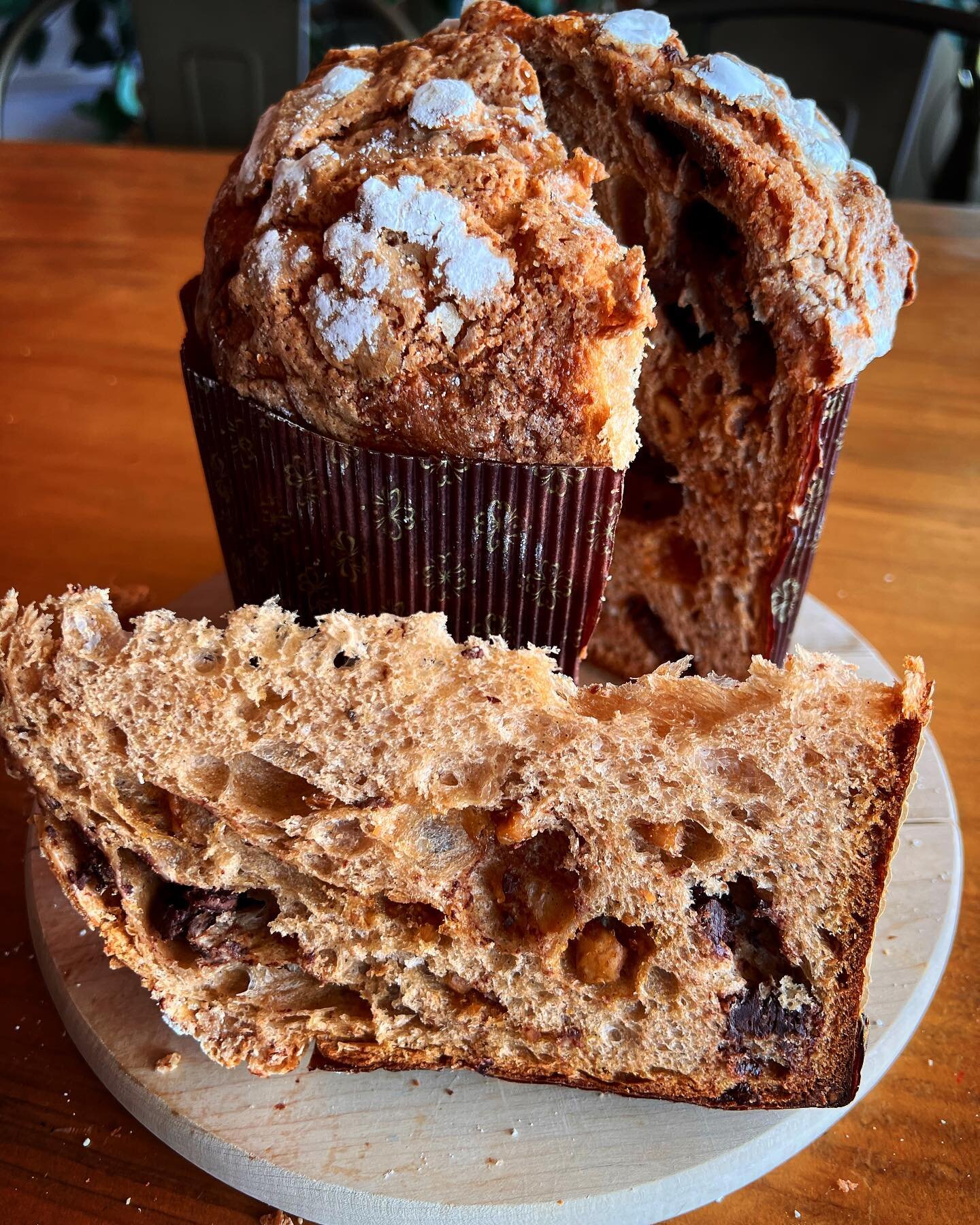Chocolate Hazelnut (gianduja) Panettone

The second flavor I will be making for your holiday season is a naturally leavened panettone made with chocolate hazelnut cream, vanilla beans, 55% dark chocolate chunks, and candied hazelnuts.  Please allow 2