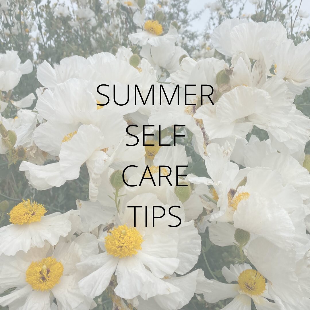 Summer is a great time to prioritize self care. 

Boundaries around your time will help to prevent burnout and allow for more time for what YOU want to do.

Re-vamping your routine so that it works for your summer schedule and aligns with your person