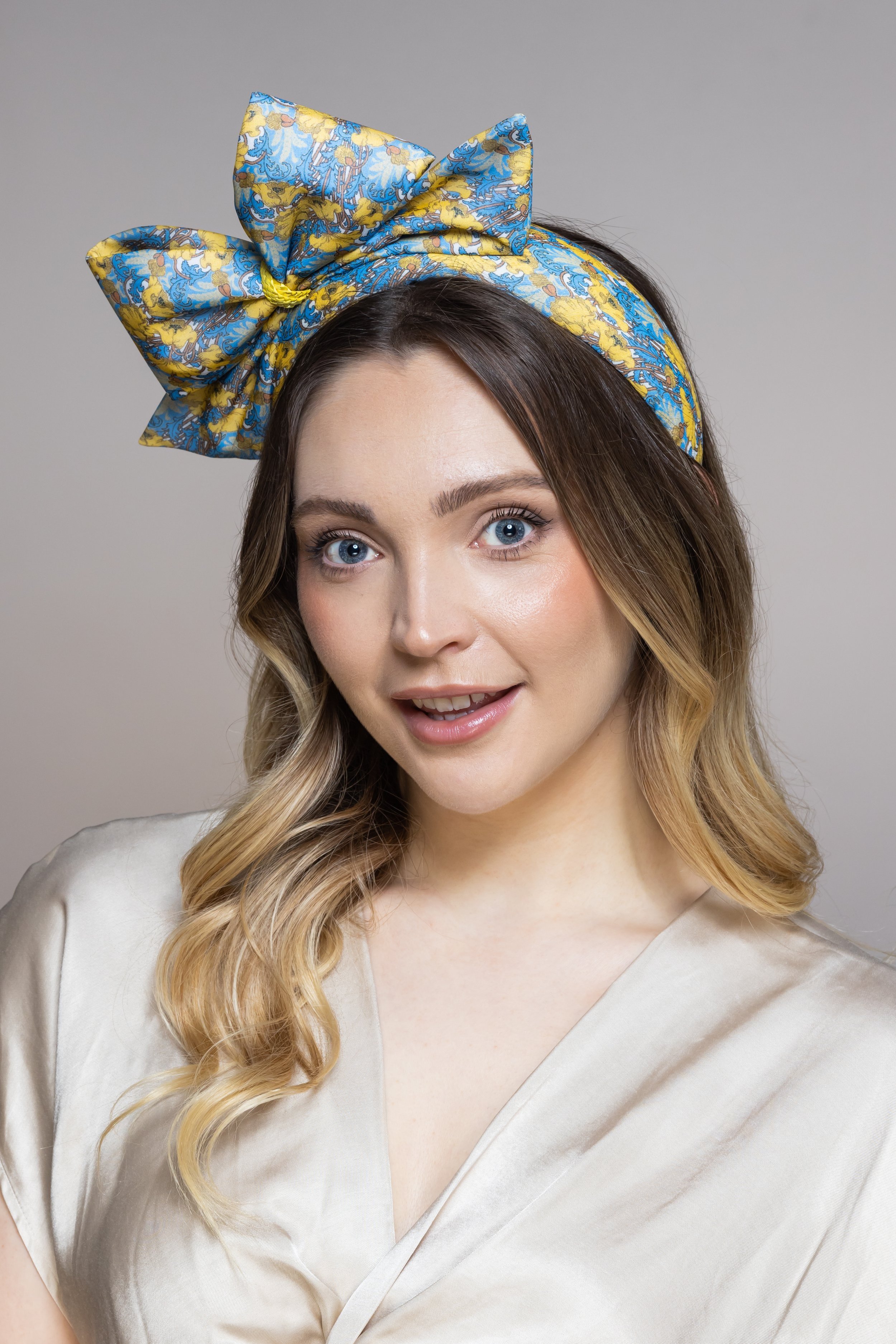 EVIE, Liberty of London 'Clementina' silk headband with bow