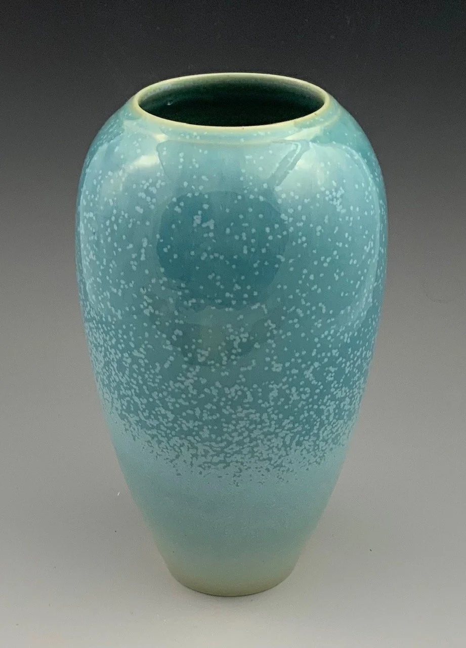 Greenish blueish vase 7" x 4" $275. sold