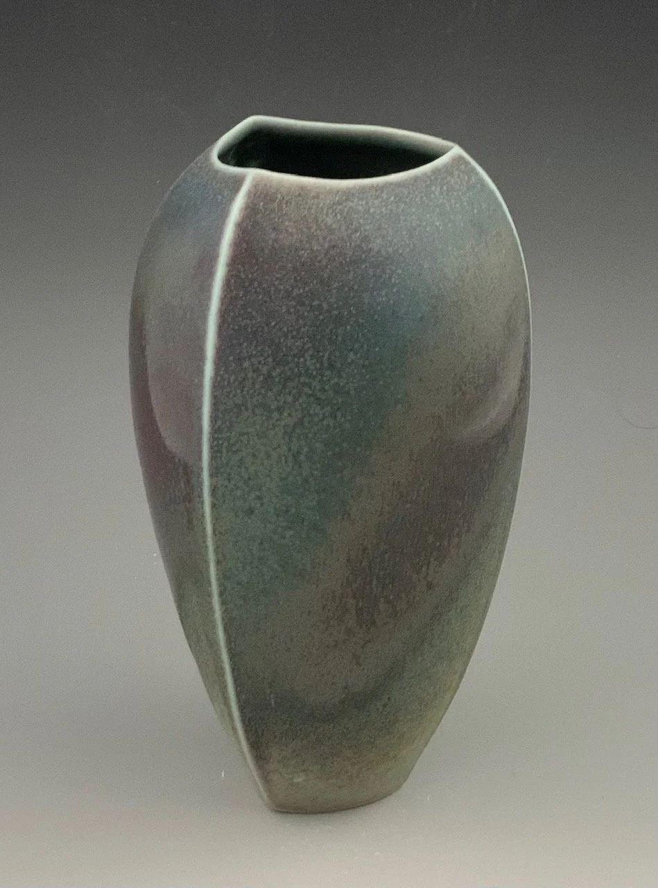 three sided vase. 6" x 3" $275. sold
