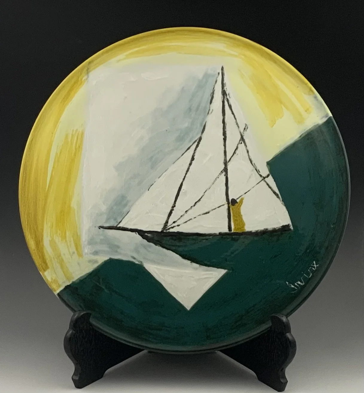 William Irvine collaborative plate 13" x 13"  $1,800.