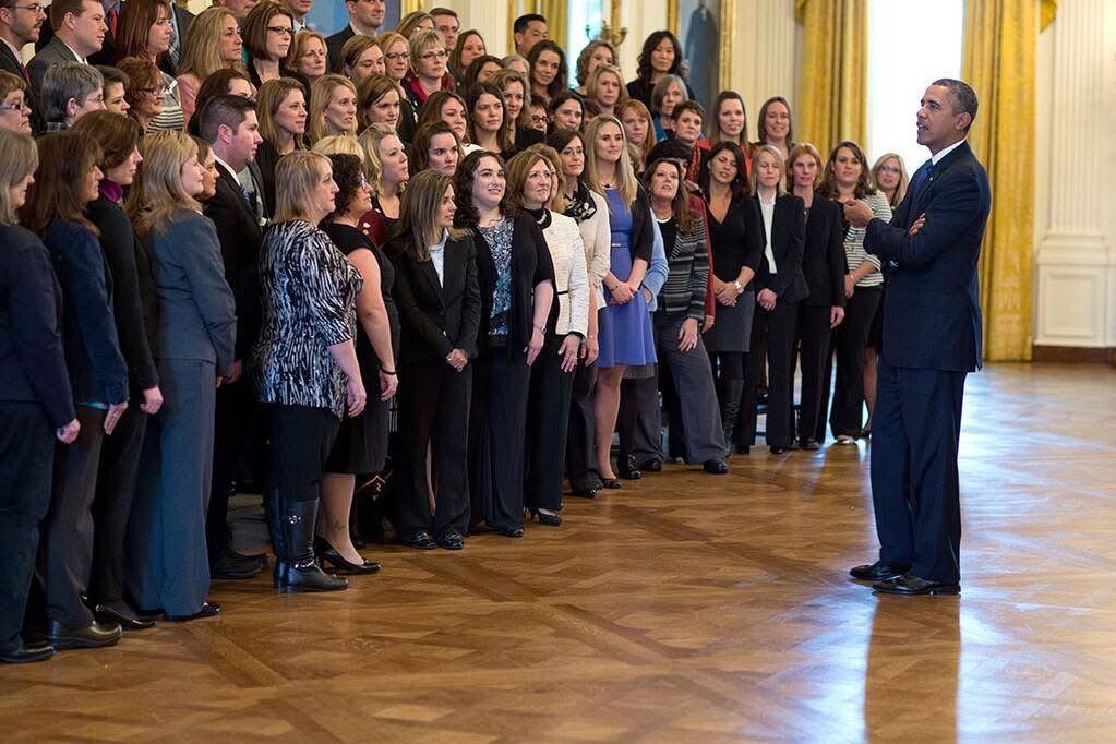 Meeting President Obama during a professional development trip to Washington D.C as a recipient of the PAEMST award.