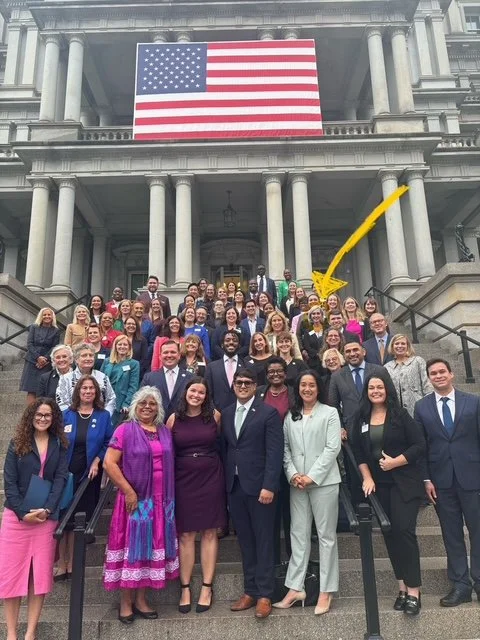 Photo with other leaders who also attended the national childcare meeting at the White House.