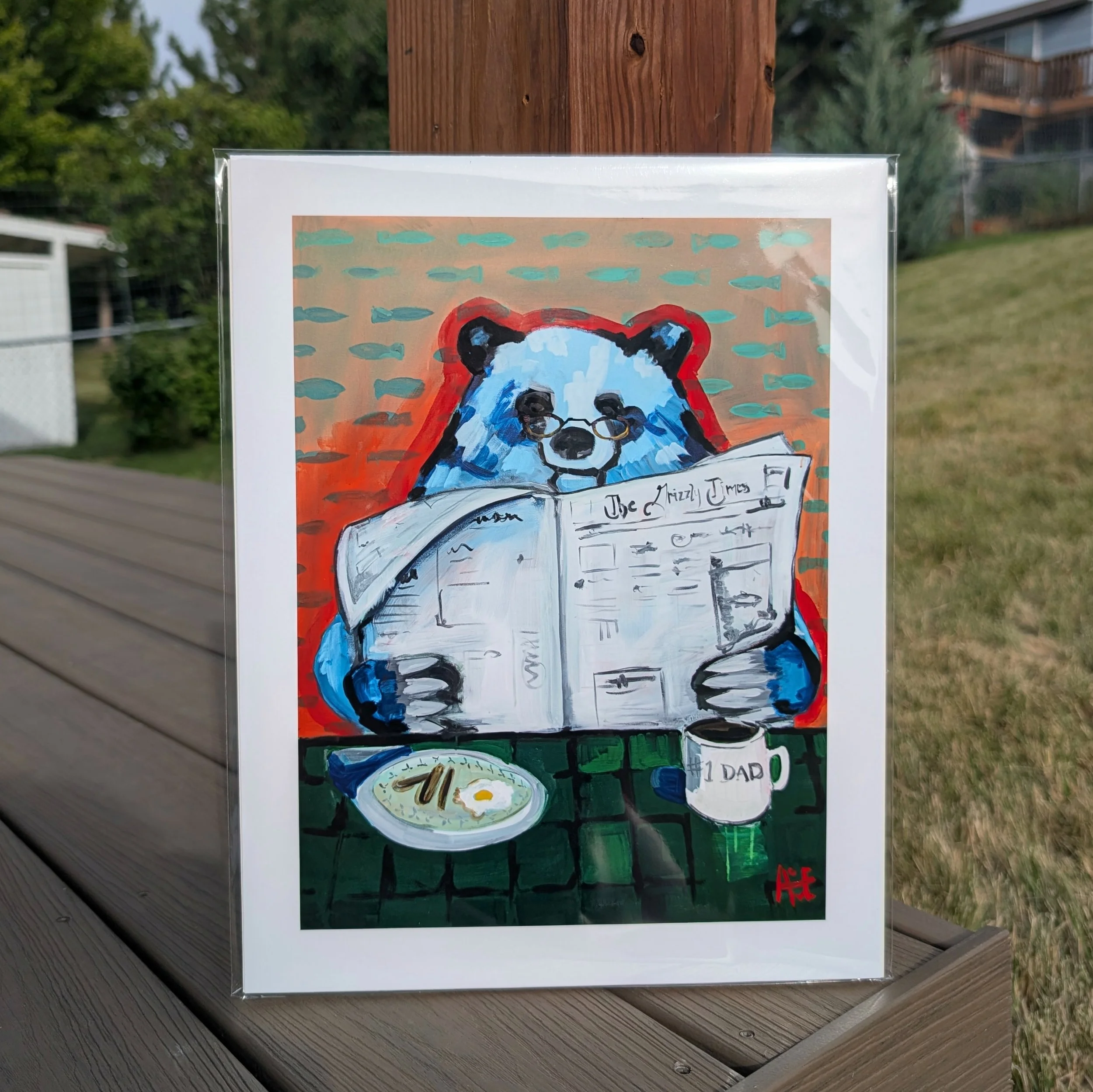 "Dad Bear" print