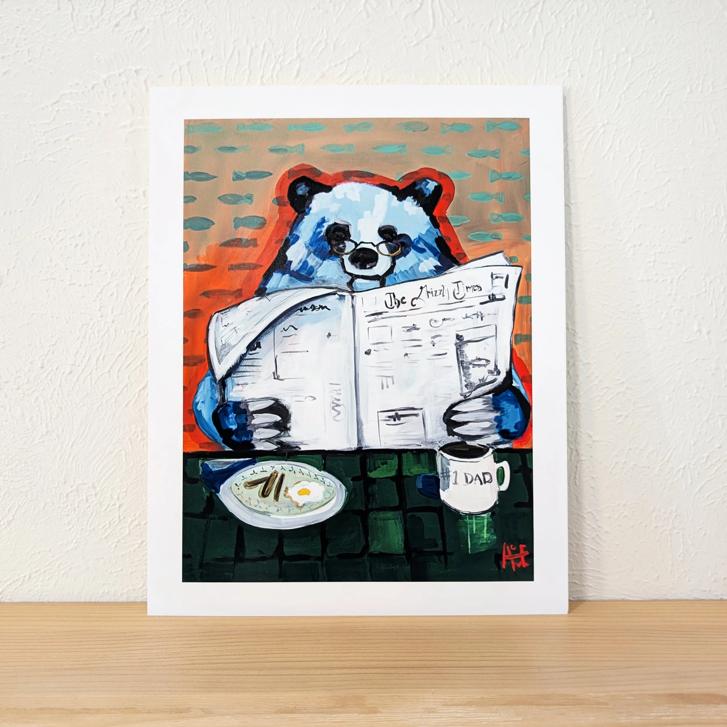 "Dad Bear" print