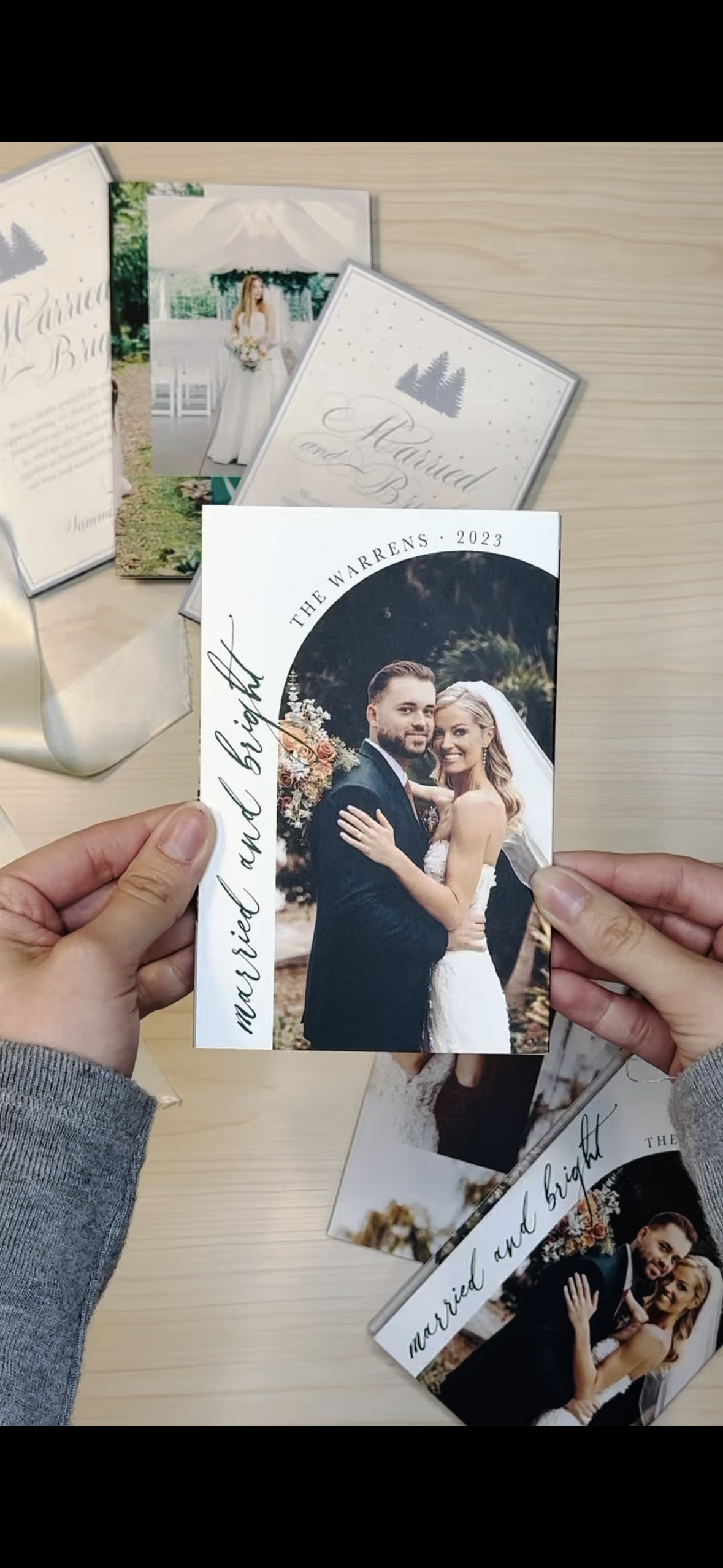 Married and Bright Christmas Card