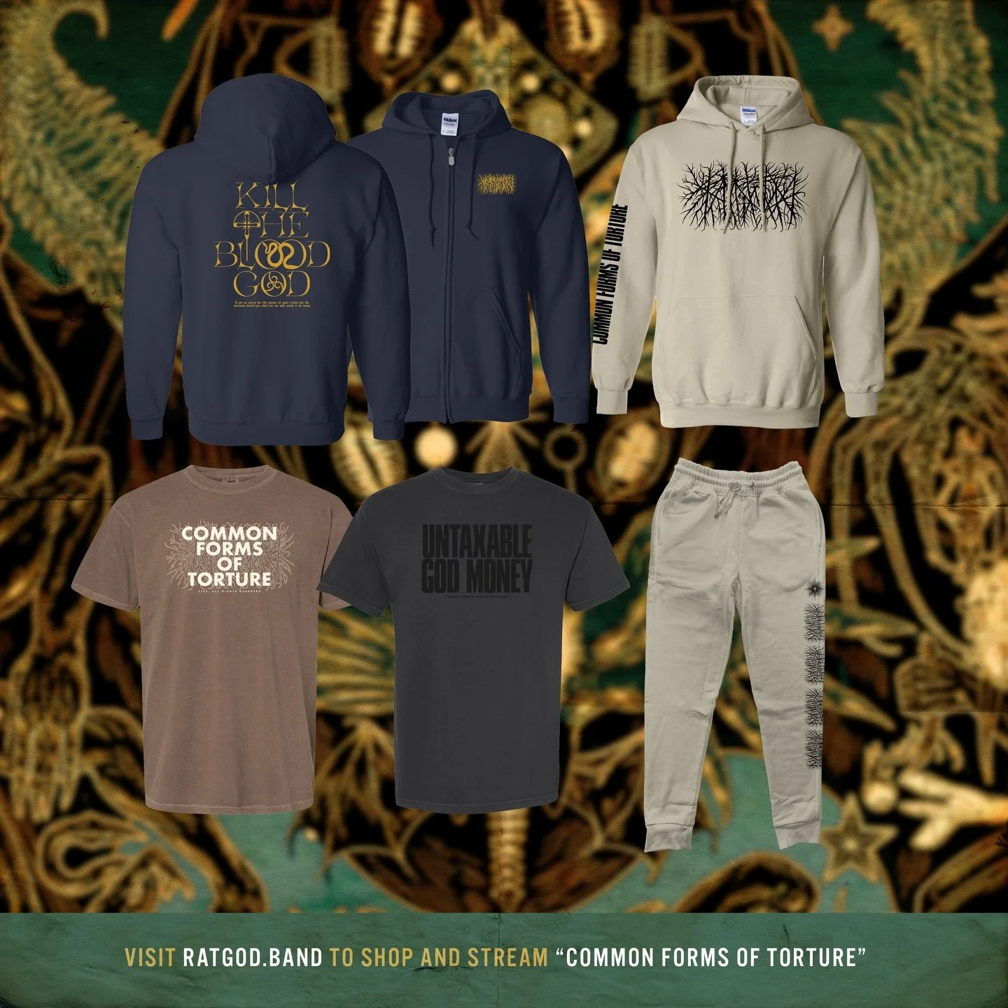 &ldquo;Common Forms of Torture&rdquo; merch is now available

All orders come with a CD + Sticker

Visit Ratgod.Band to shop and listen #ratgod