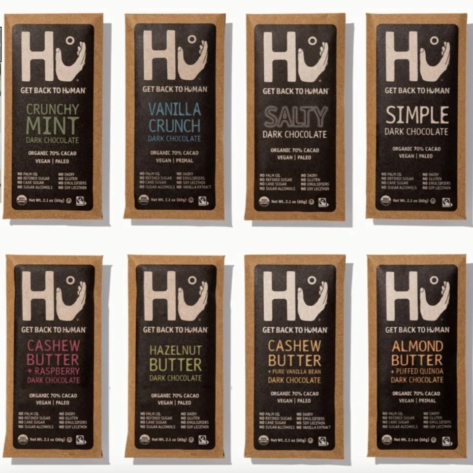 HU Chocolate - an amazing chocolate company with minimal & wholesome ingredients. Best. Chocolate. Ever.
