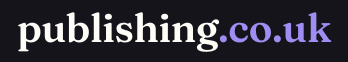 publishing.co.uk logo. White and purple text on black background