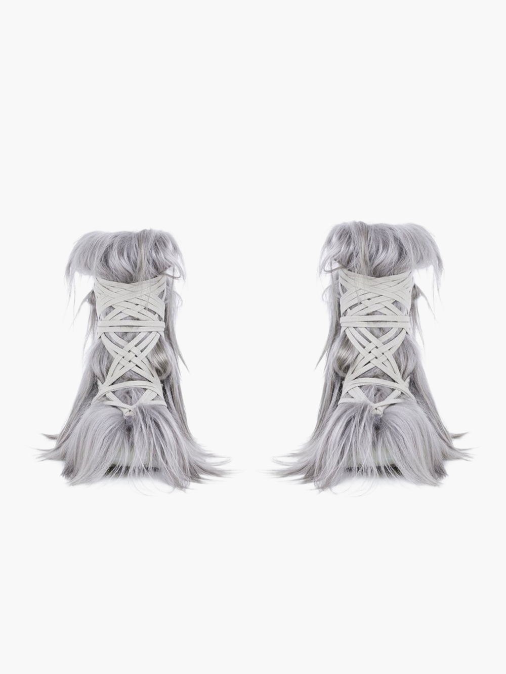 RICK OWENS x MONCLER | Big Rocks Goat Fur Boots (41) — NEXUMIDE