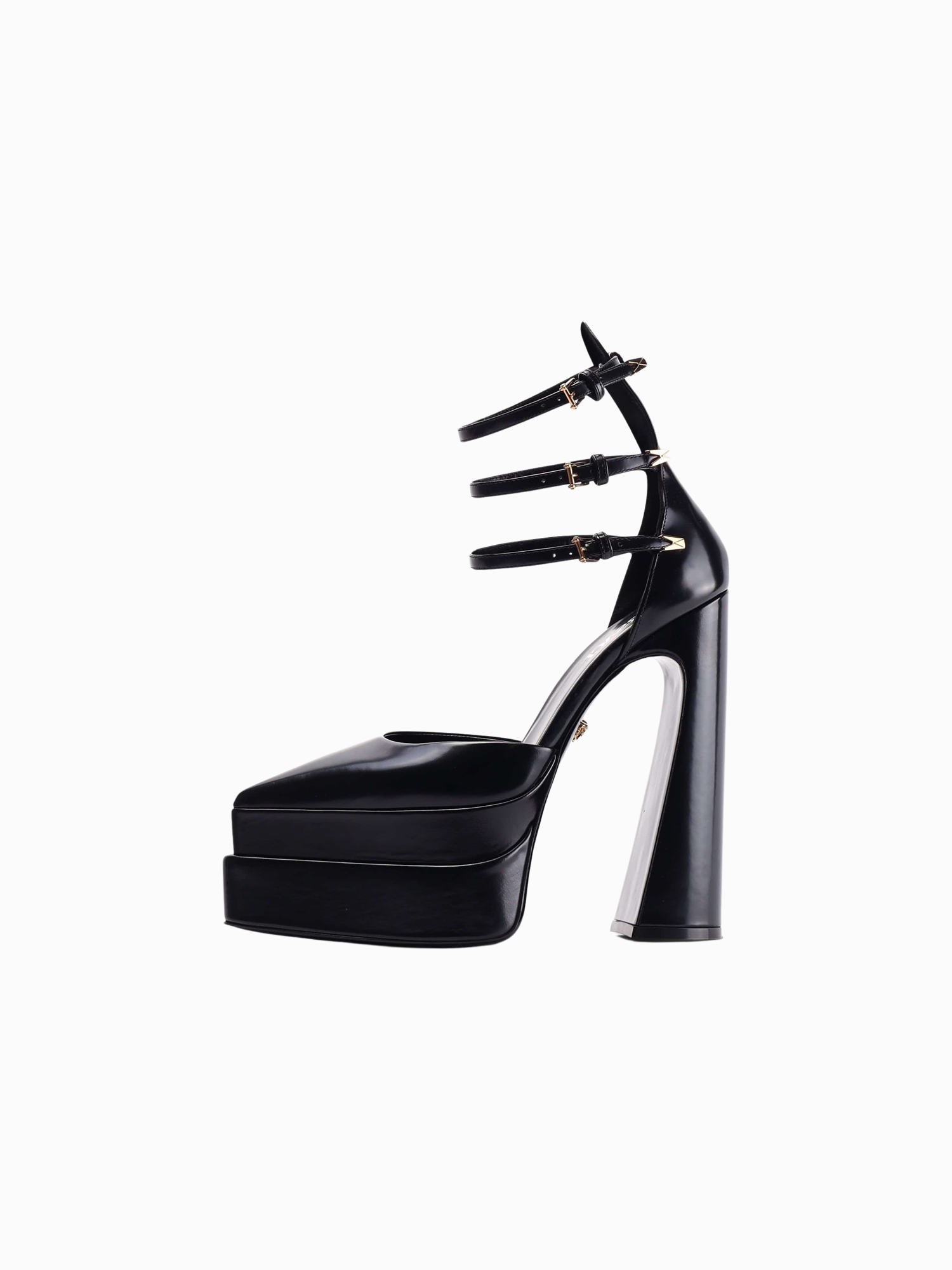 パンプス VERSACE AEVITAS POINTY PLATFORM PUMPS Versace - Aevitas Pointy stud leather platform pumps Versace