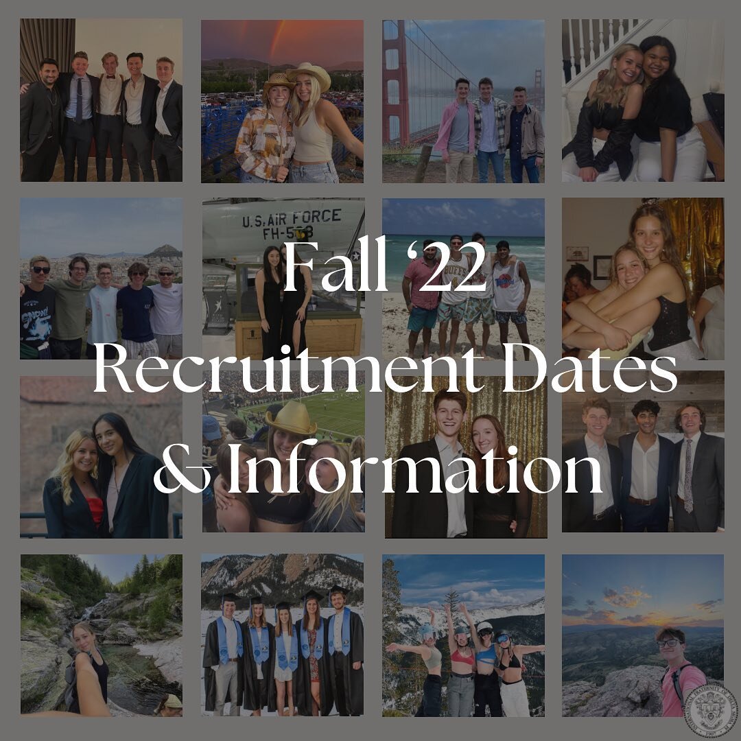 Fall &lsquo;22 Recruitment is just around the corner! Keep these important dates in your calendar to be fully prepared for rush. We&rsquo;re so excited to meet our potential new brothers so soon! Please feel free to DM with any questions or concerns.