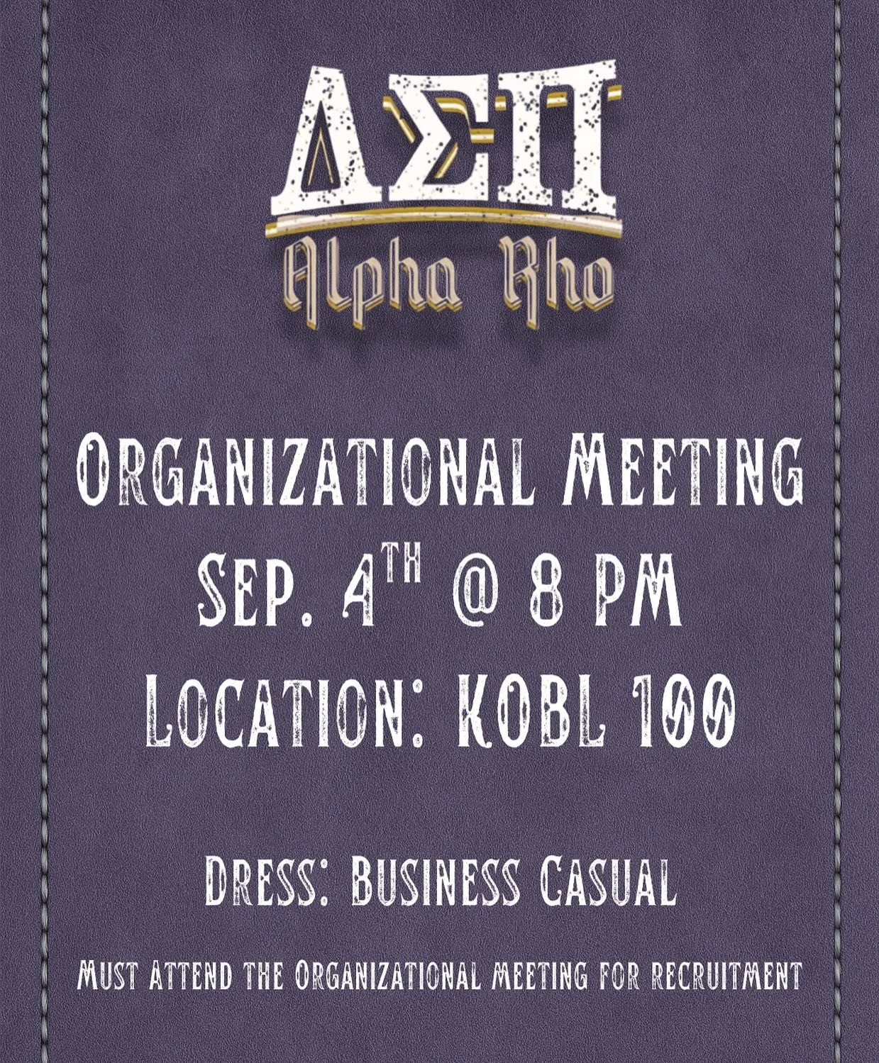 See you tonight for our Organizational Meeting!! 🦬🦬

Meeting required for recruitment!!