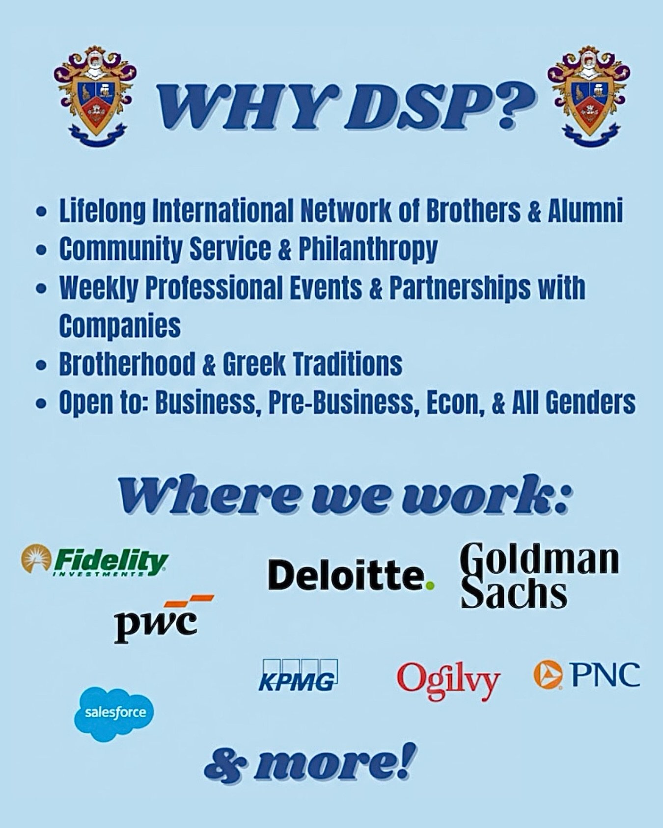 DSP has so much to offer, from resume &amp; interview skills to lifelong friendships. Fill out our interest form in bio and attend one of our info meetings next week!