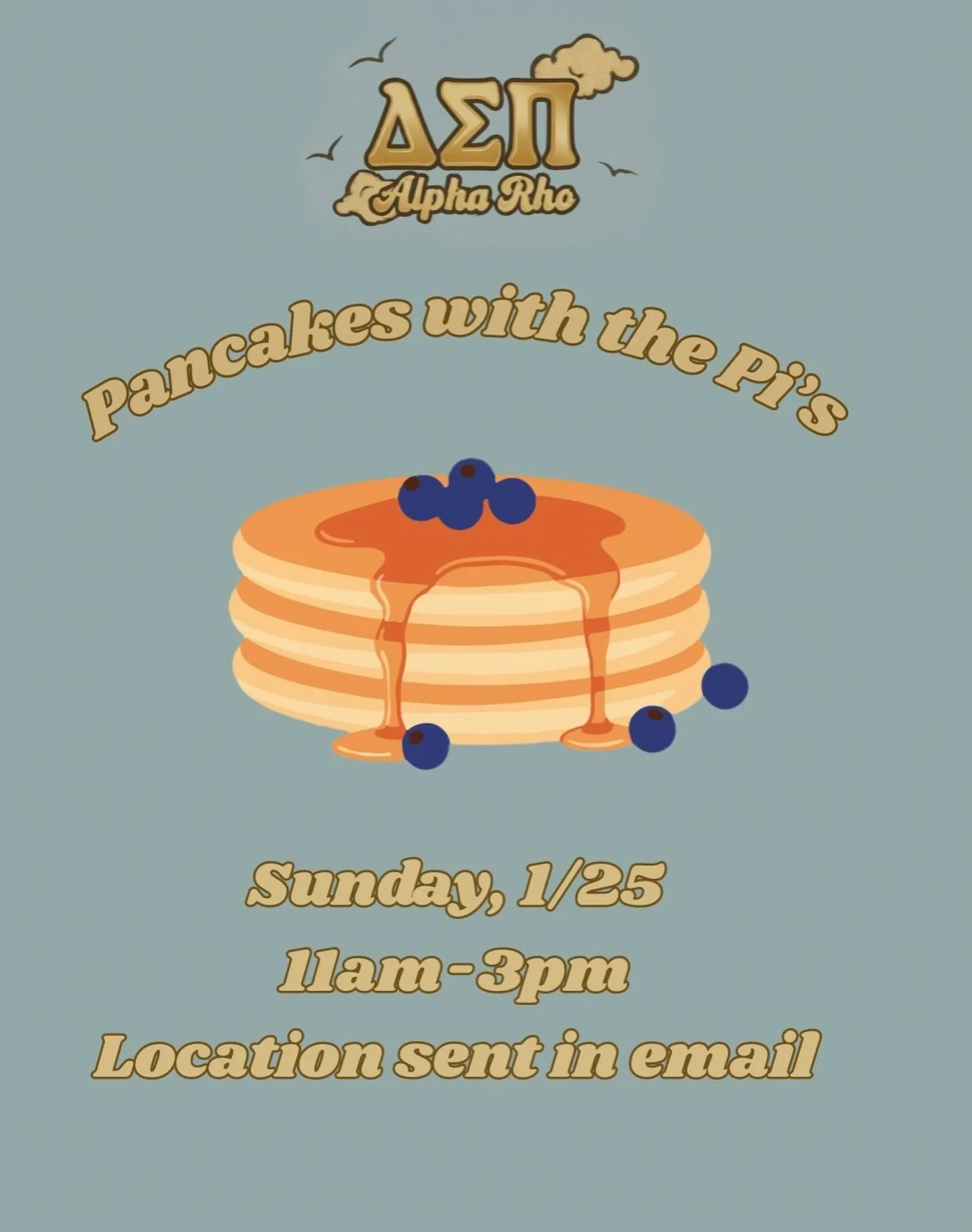 Our pancake social is tomorrow! This is a great chance to meet more brothers. This event is optional for recruitment and the dress code is casual.