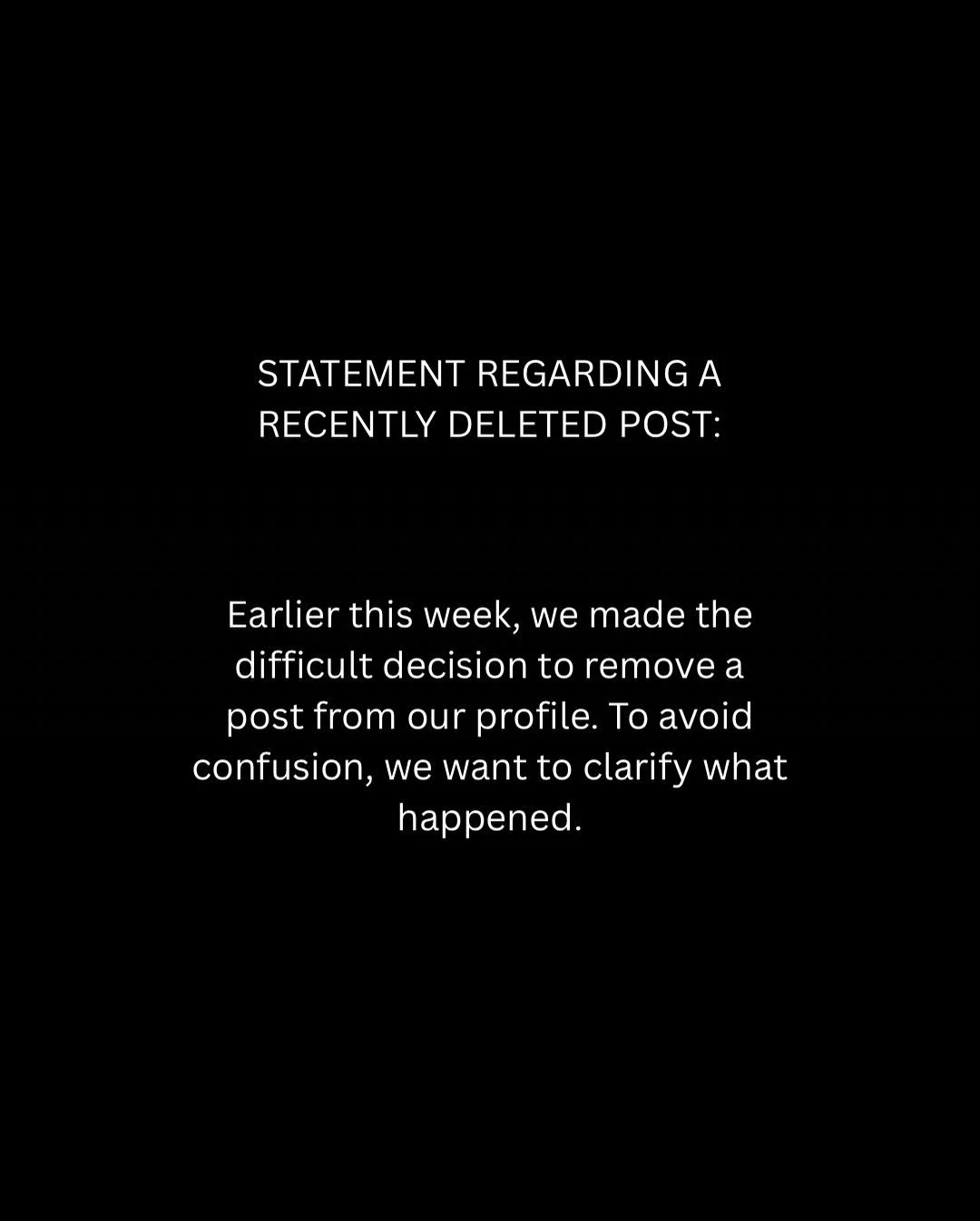 A statement from Celebration Church