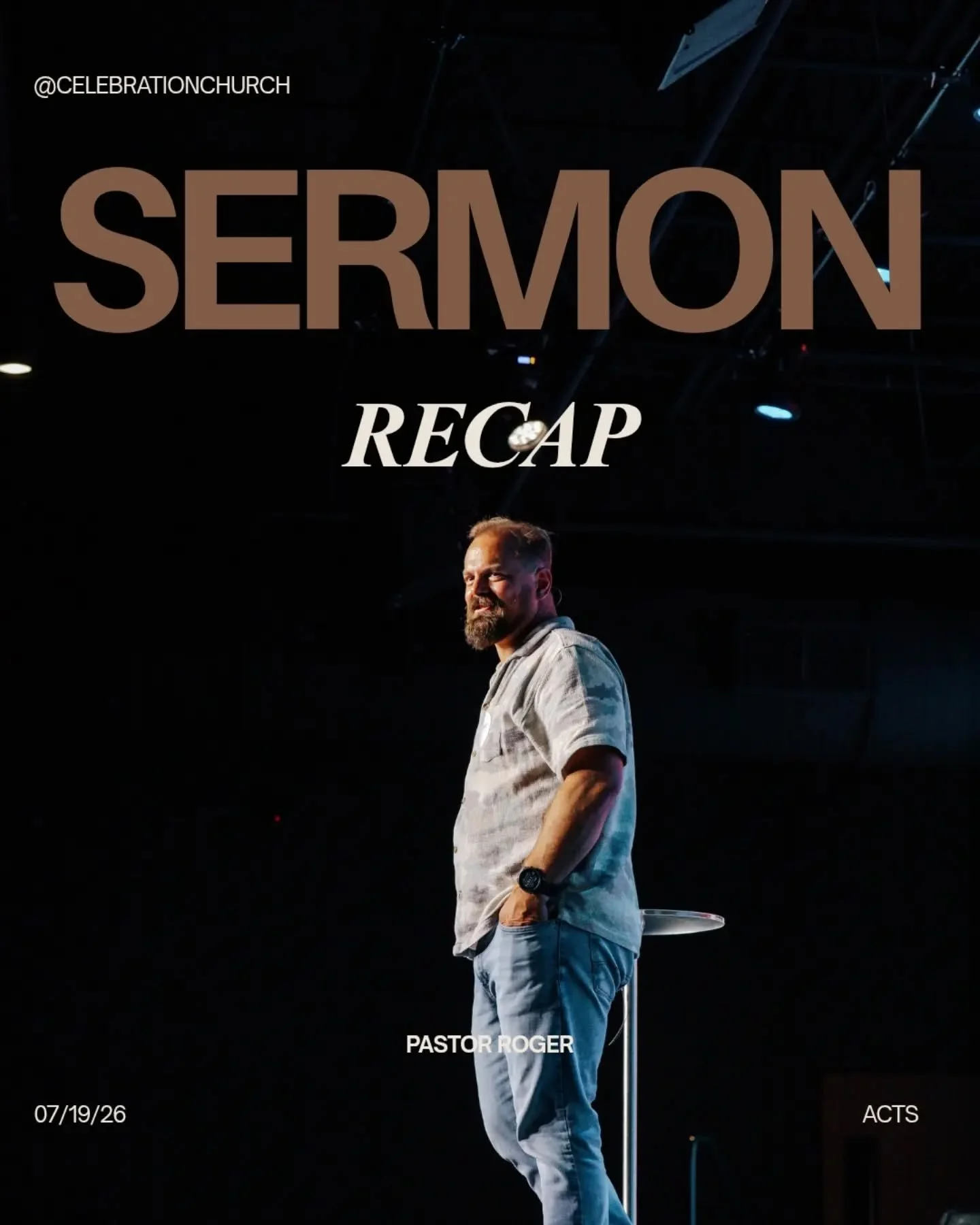 How to share our faith with unbelievers 101: 
Pastor Roger brought the word this Sunday! To listen to the full sermon, go to Celebration Church on YouTube, Spotify or Apple podcasts.