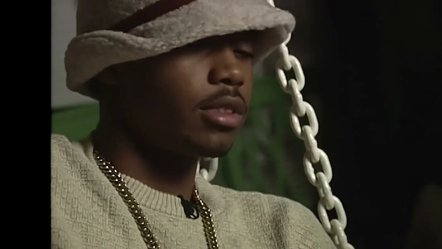 Nas in a bucket hat, from It Ain’t Hard To Tell.