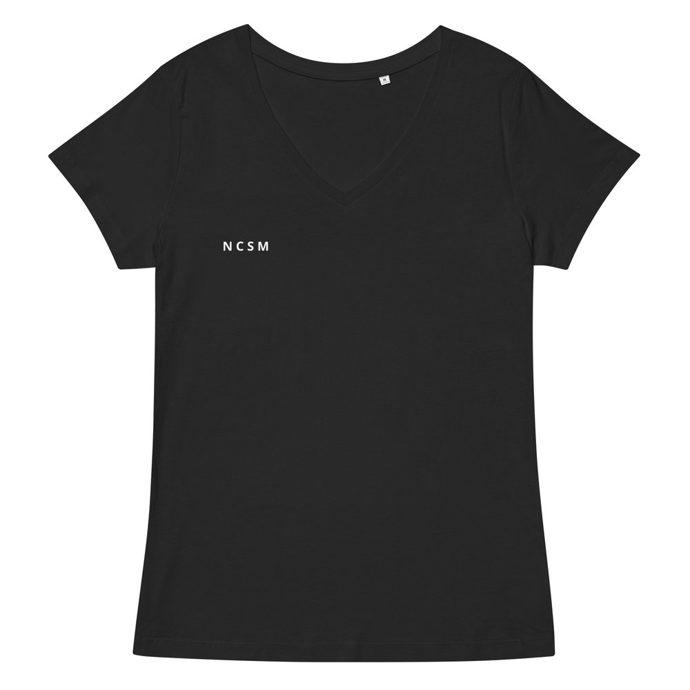 Women's fitted v-neck t-shirt — New Church Street Music