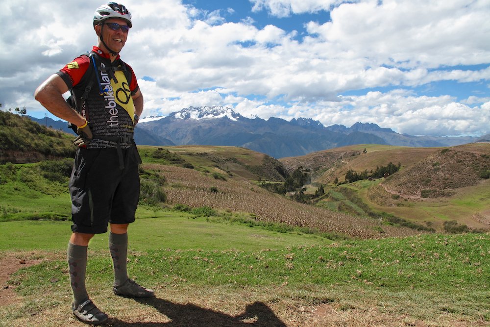  Scott strikes a pose during our first ride in the Sacred Valley 