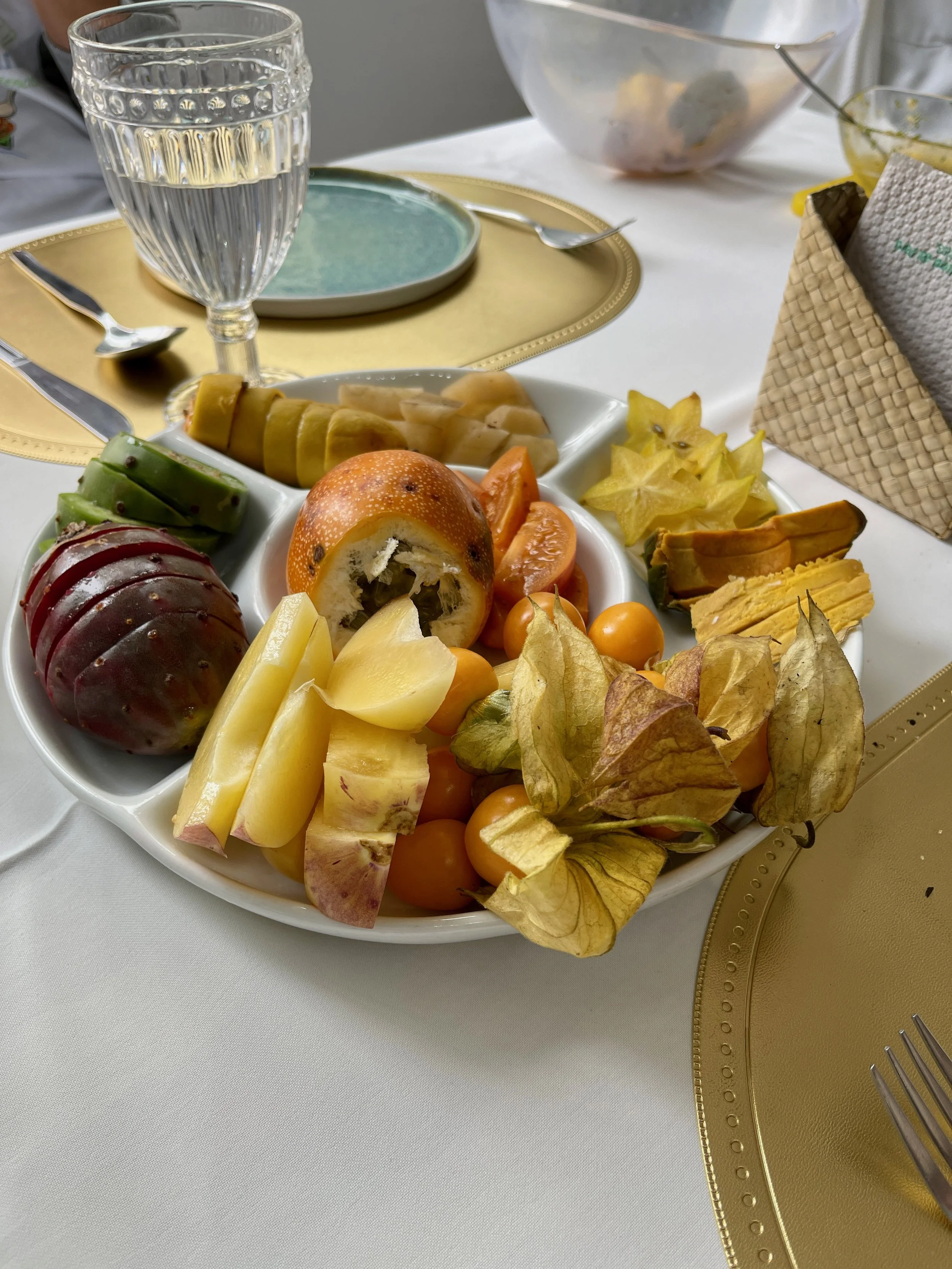 Before our meal we sampled nearly a dozen regional fruits
