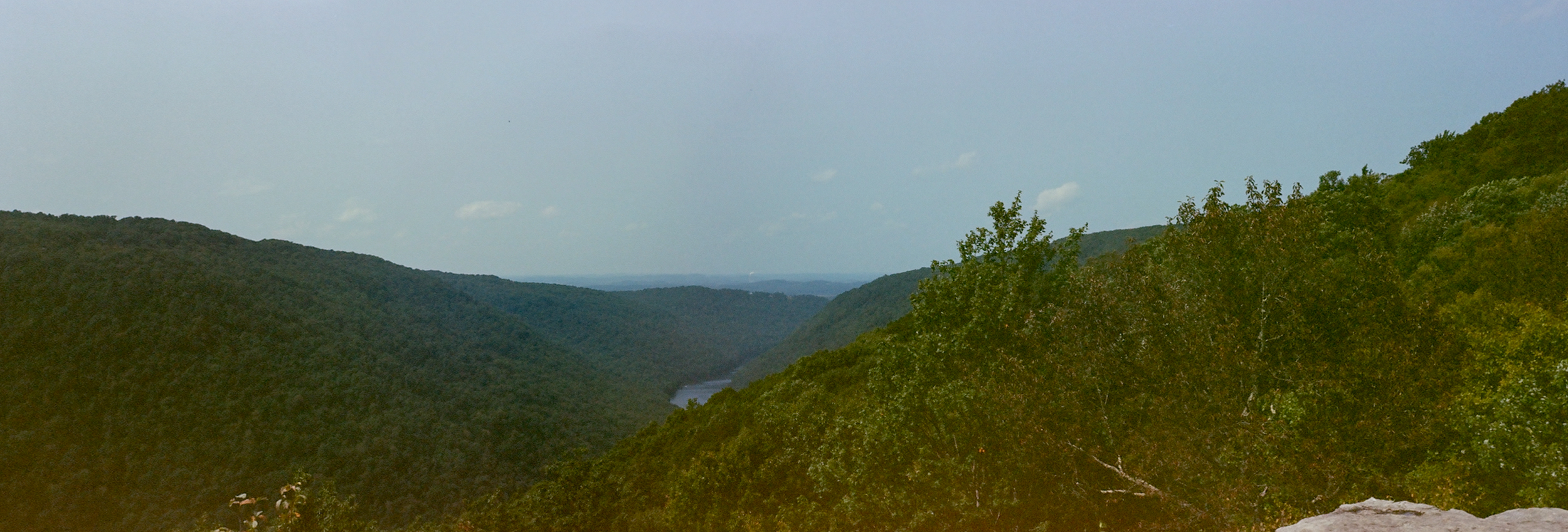 panoramic view of the Cheat River Canyon