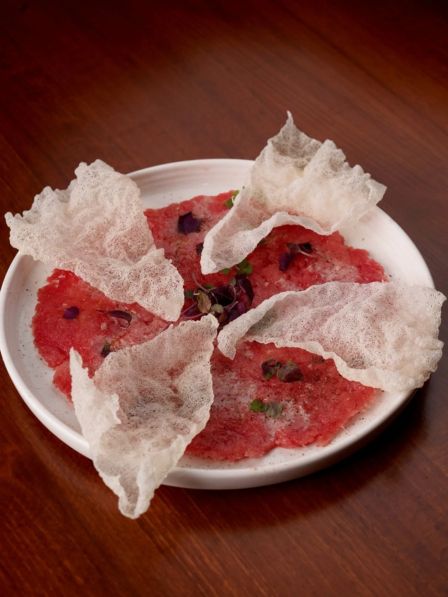 Bluefin Tuna Tartar, now served with rice paper crisps. ✨