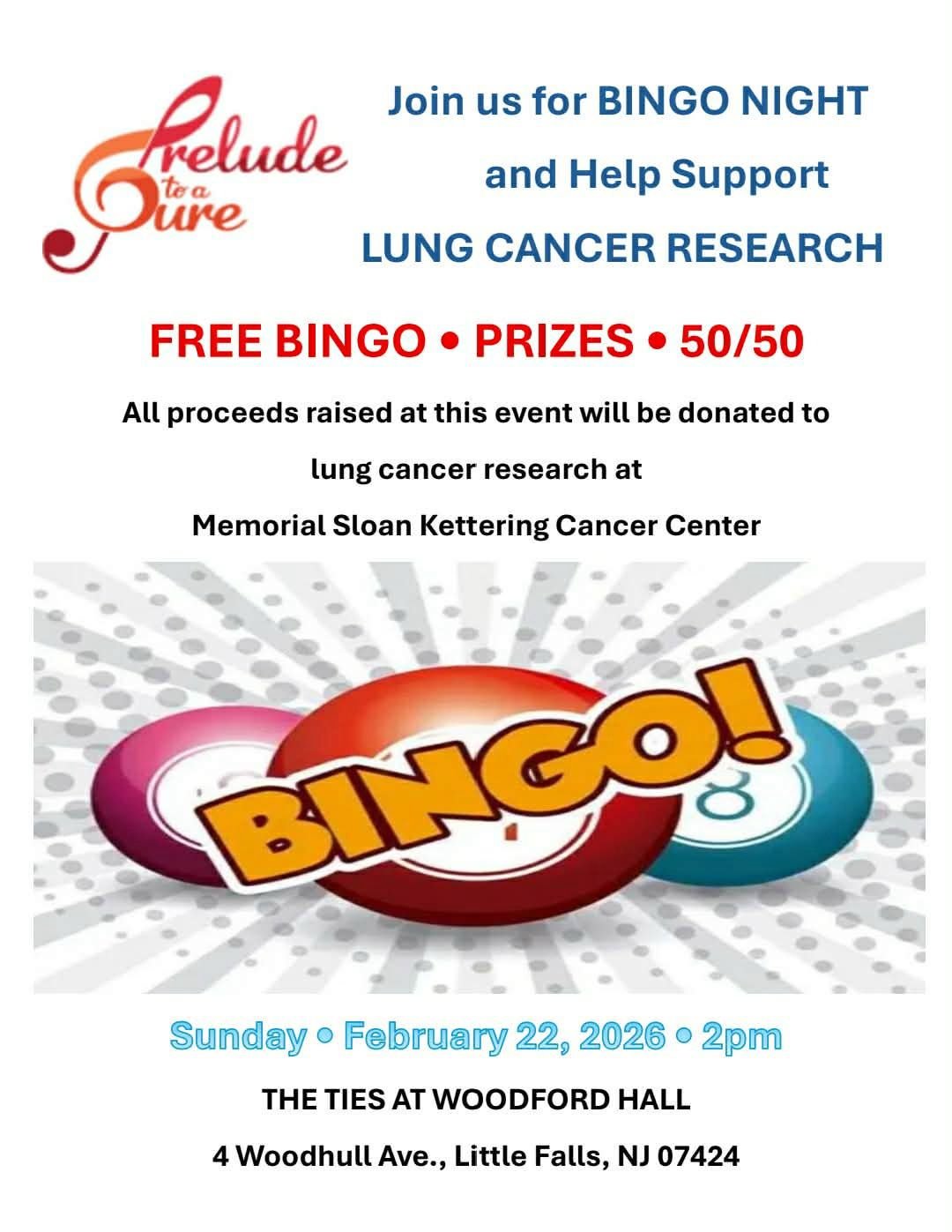 Prelude to a Cure BINGO Night