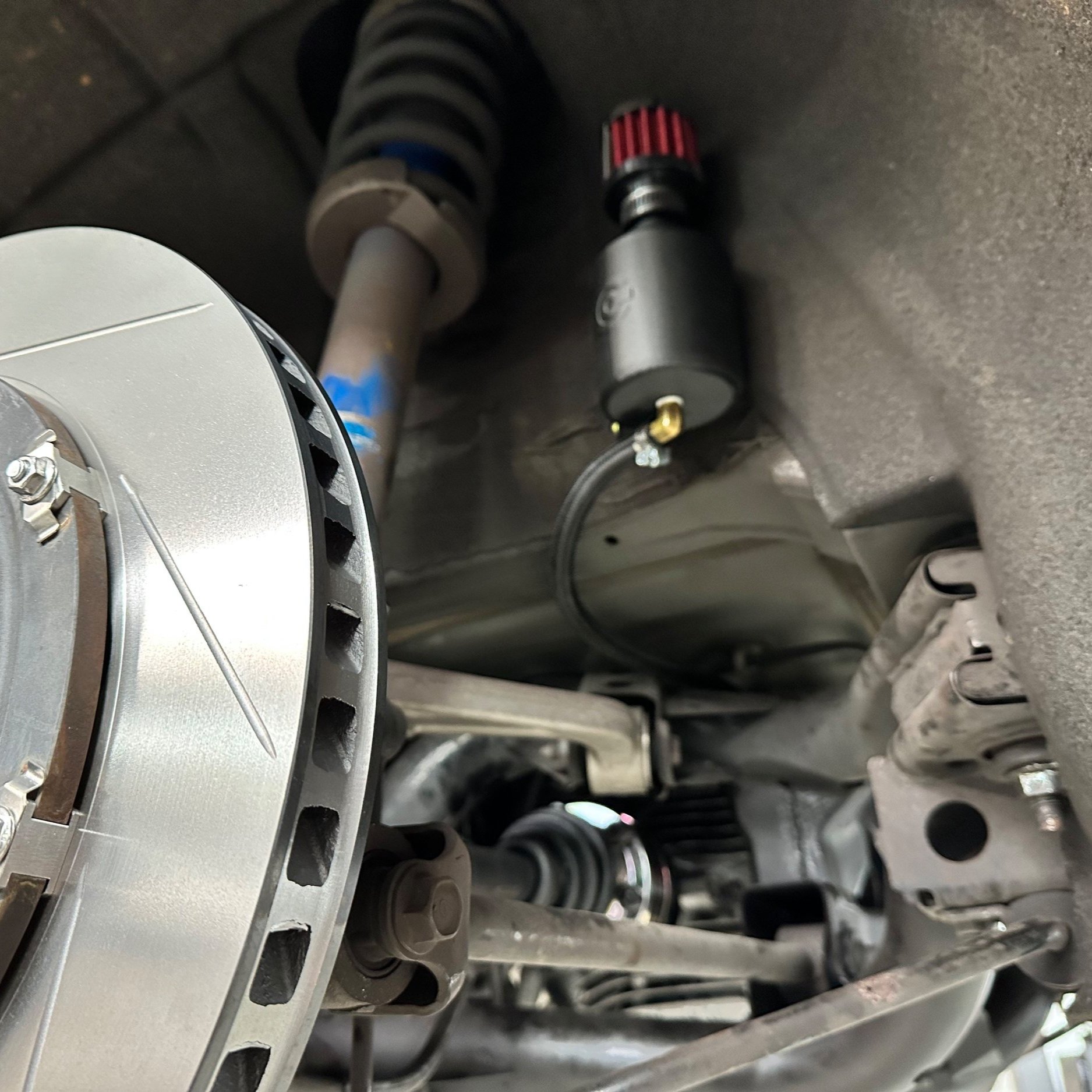 Colab Carbon R35 GR6 Transmission Catch Can Installed