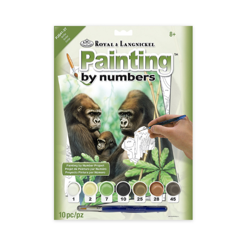 Junior Painting By Numbers, Small - Gorillas LAN-PJS41