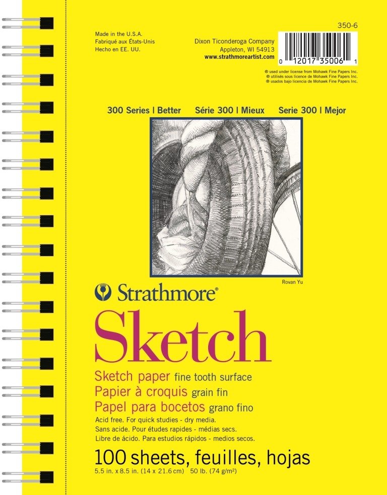 Strathmore 300 Series Drawing Pad, 18x24 Wire Bound, 25 Sheets